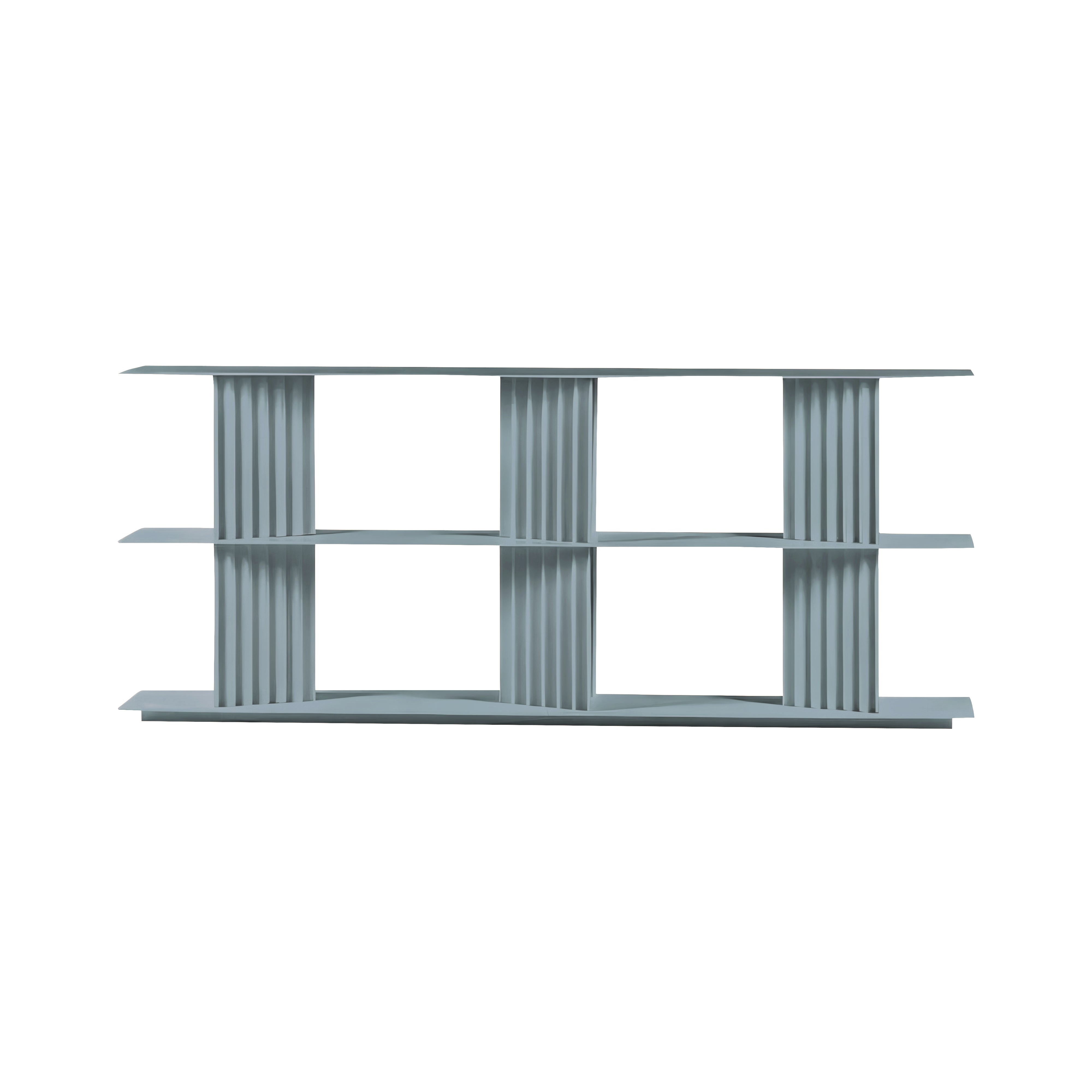Plec Shelving: Medium + Low + Window Grey