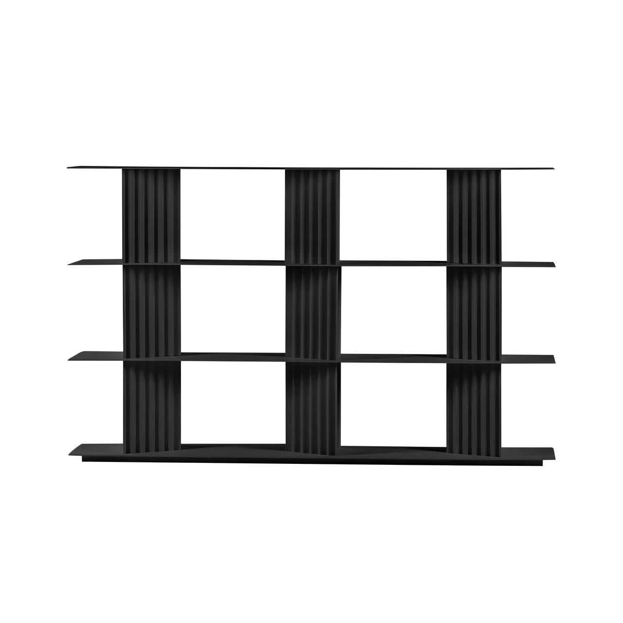 Plec Shelving: Medium + Medium + Jet Black