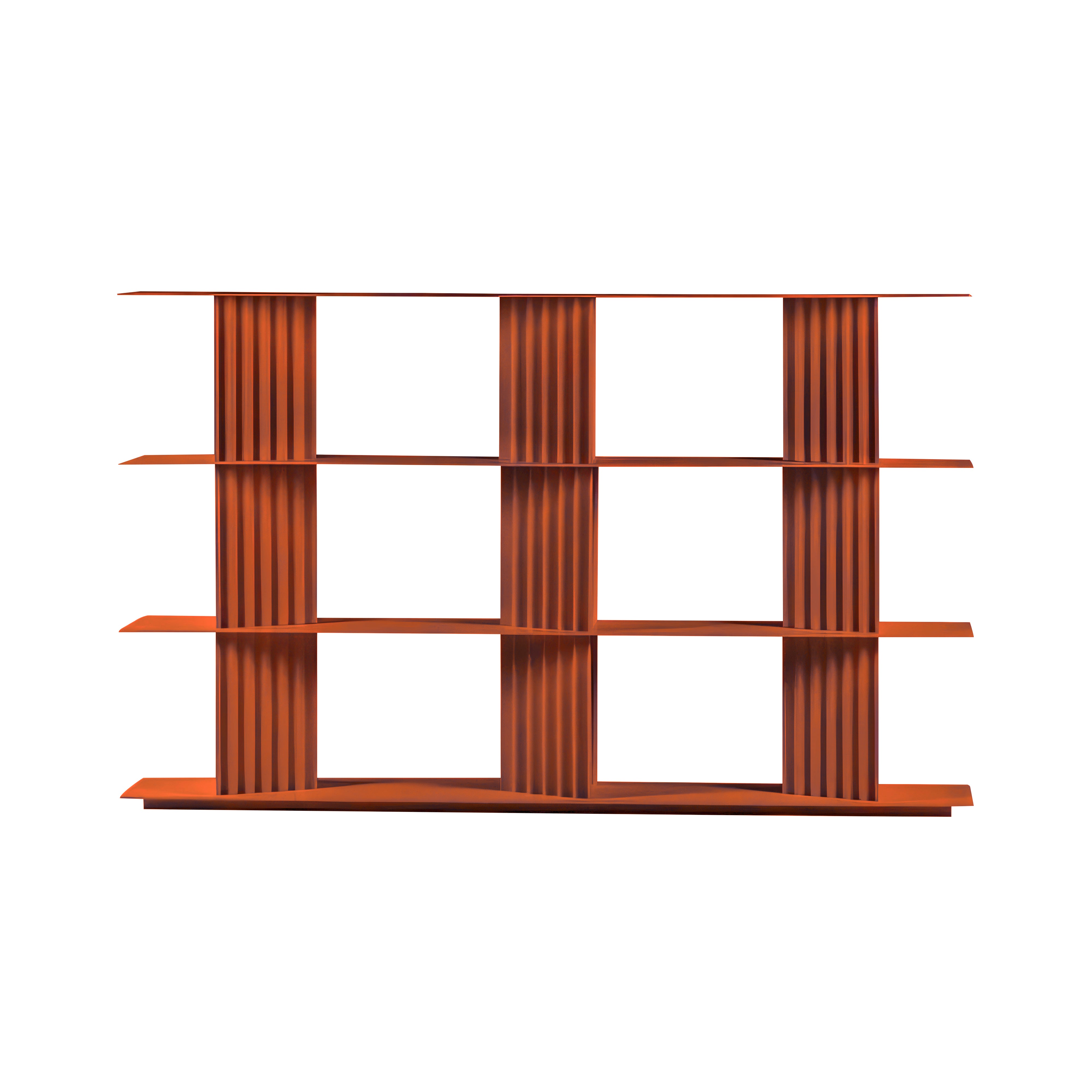 Plec Shelving: Medium + Medium + Terracotta