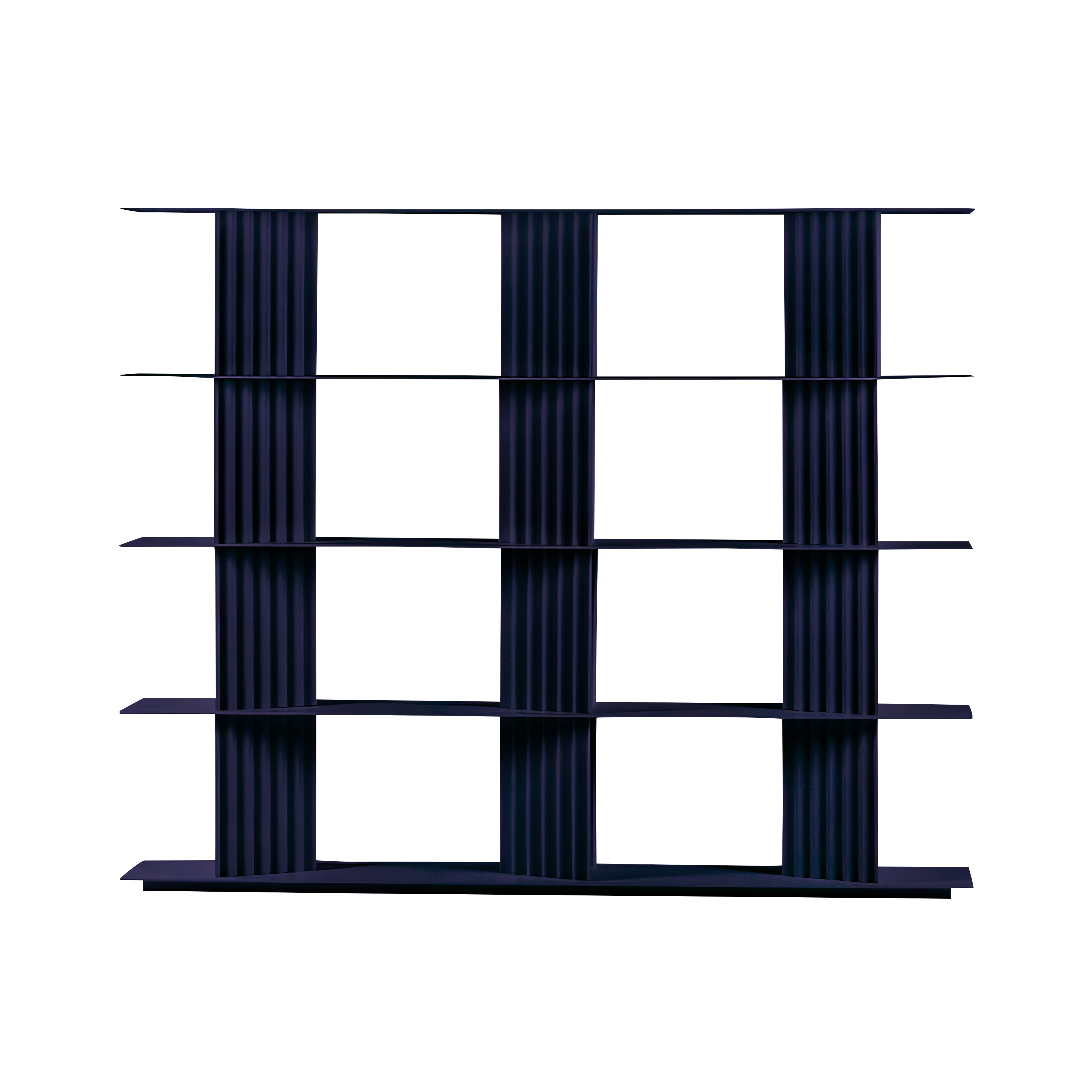 Plec Shelving: Medium + High + Steel Blue
