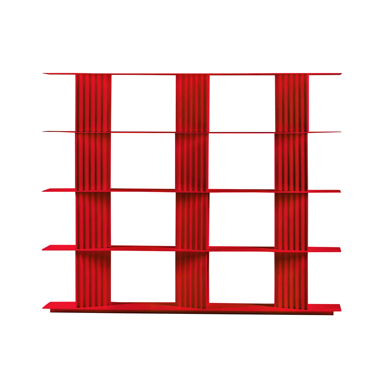 Plec Shelving: Medium + High + Traffic Red
