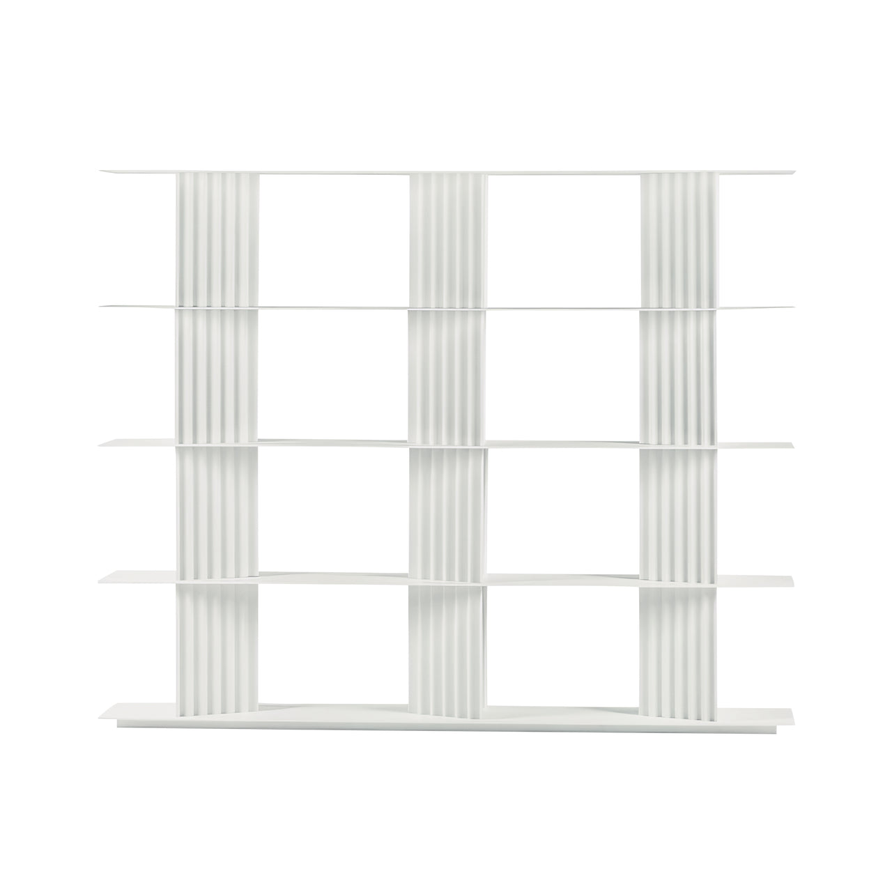 Plec Shelving: Medium + High + Traffic White