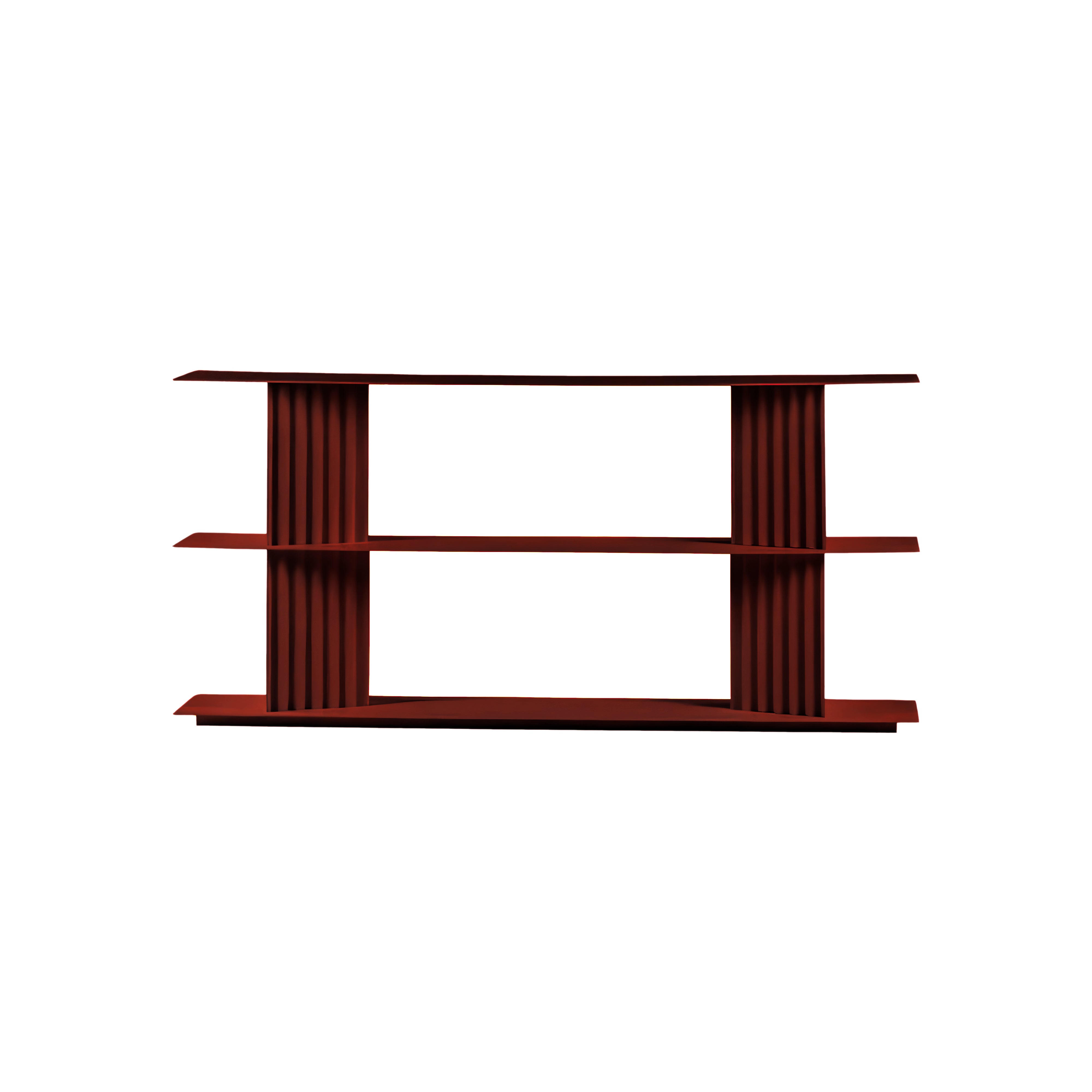 Plec Shelving: Small + Low + Bordeaux