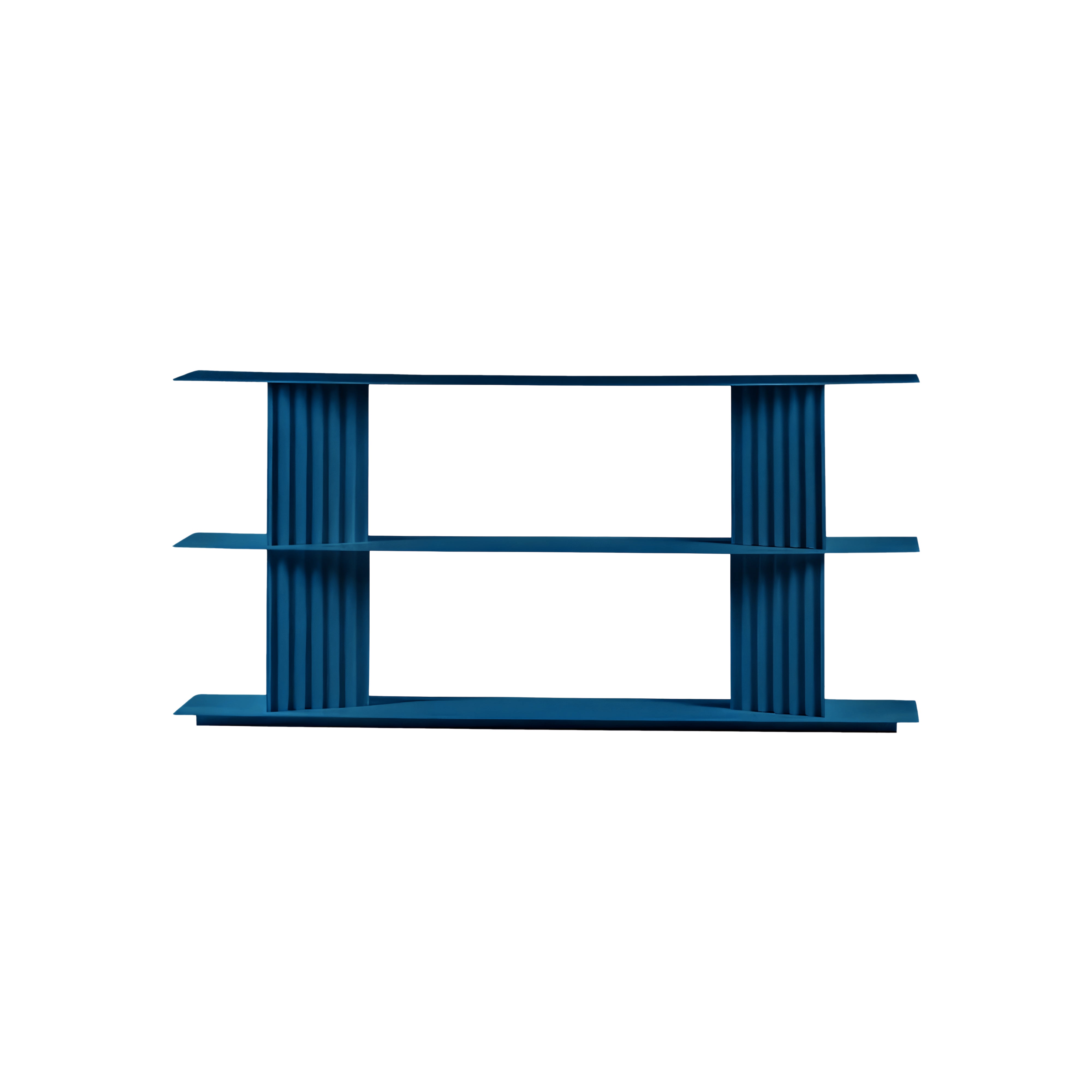 Plec Shelving: Small + Low + Green Blue