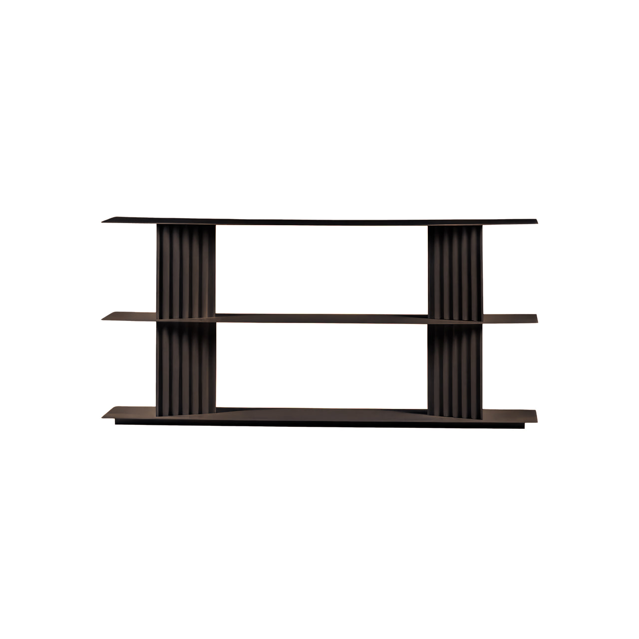 Plec Shelving: Small + Low + Grey Brown