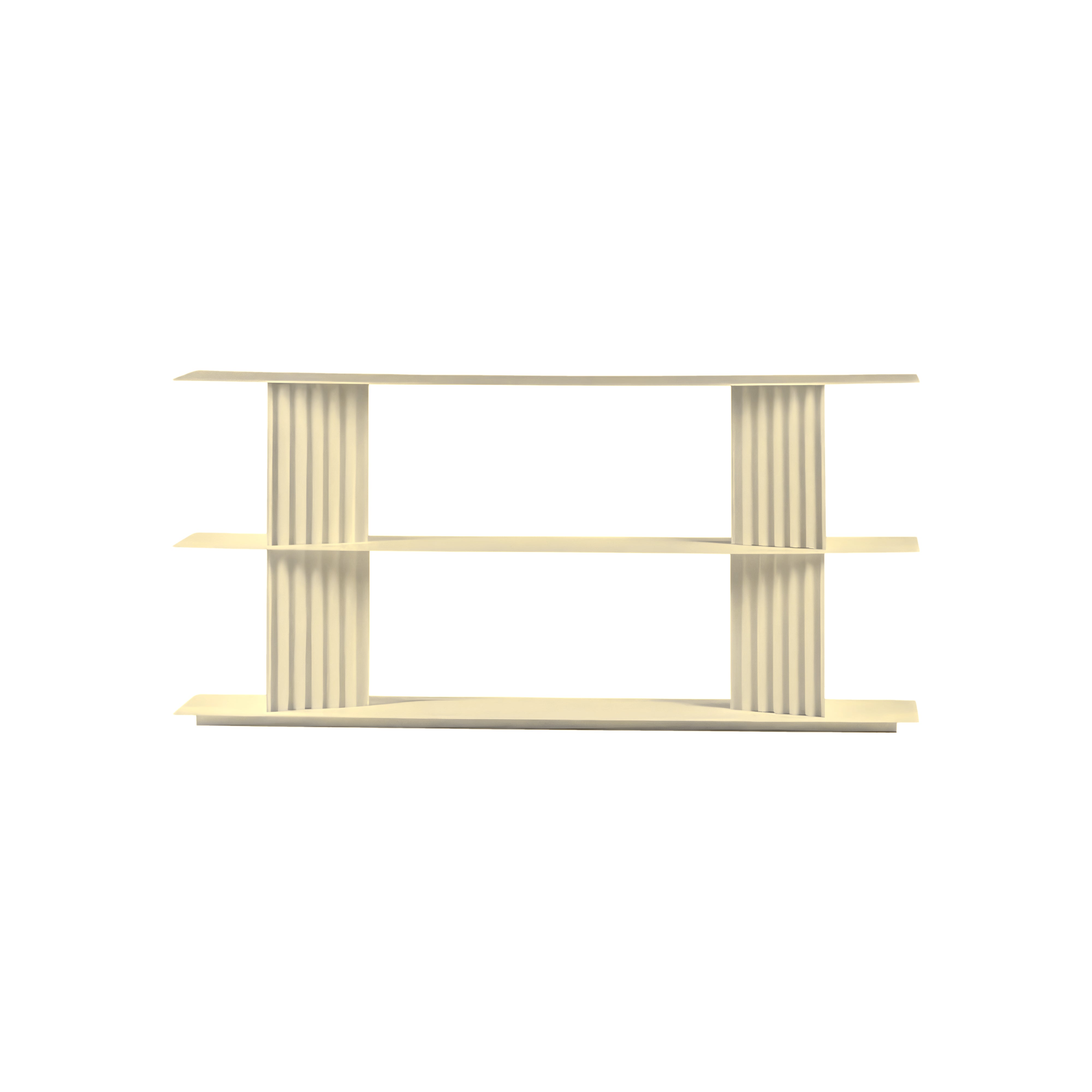 Plec Shelving: Small + Low + Light Ivory