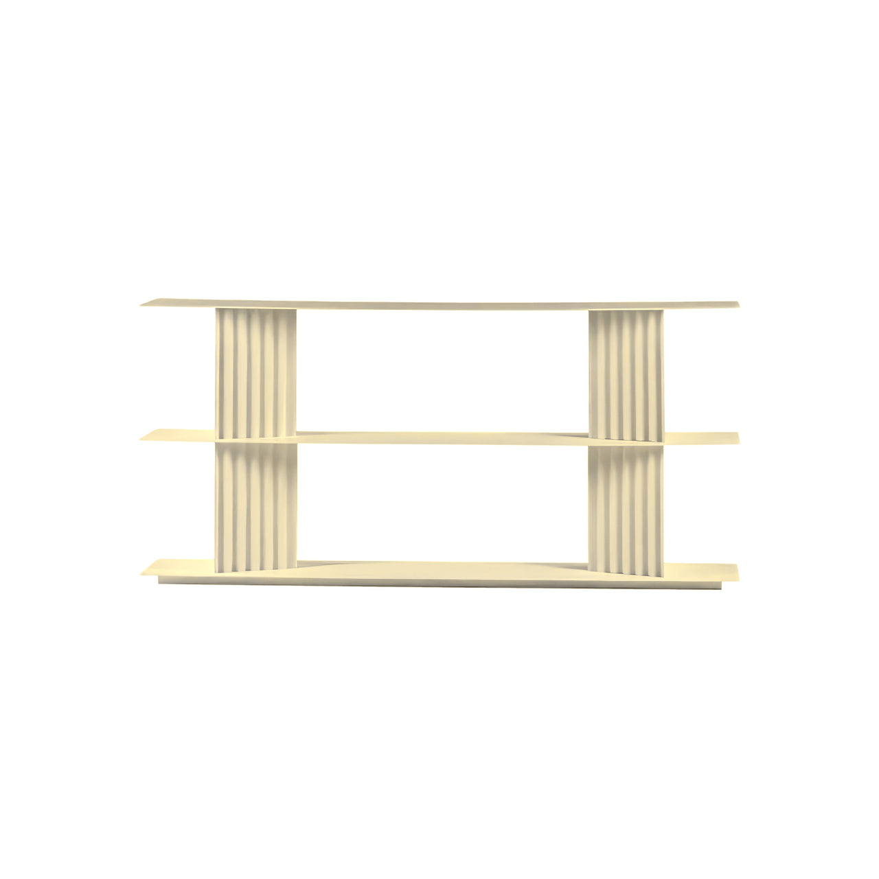 Plec Shelving: Small + Low + Light Ivory