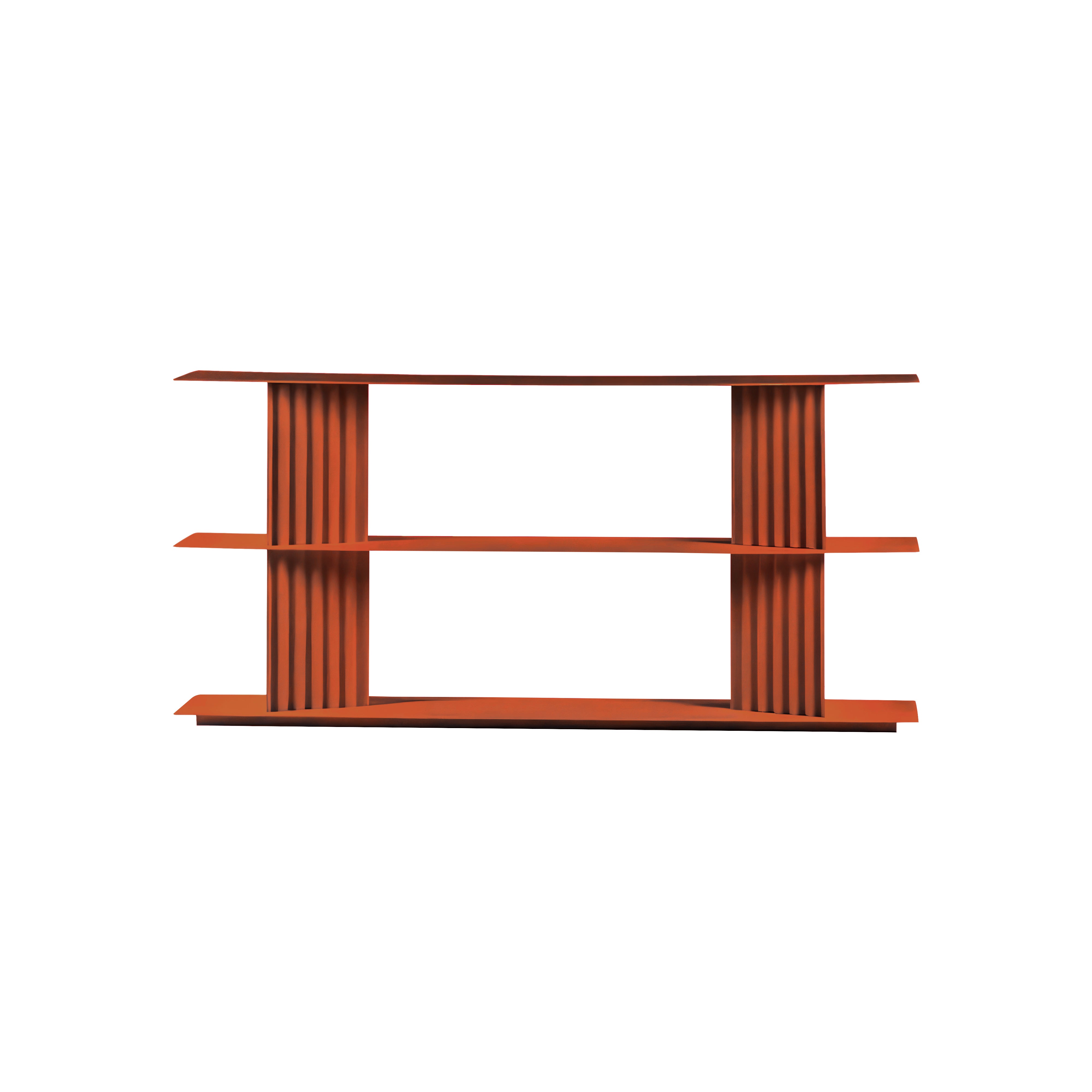 Plec Shelving: Small + Low + Terracotta