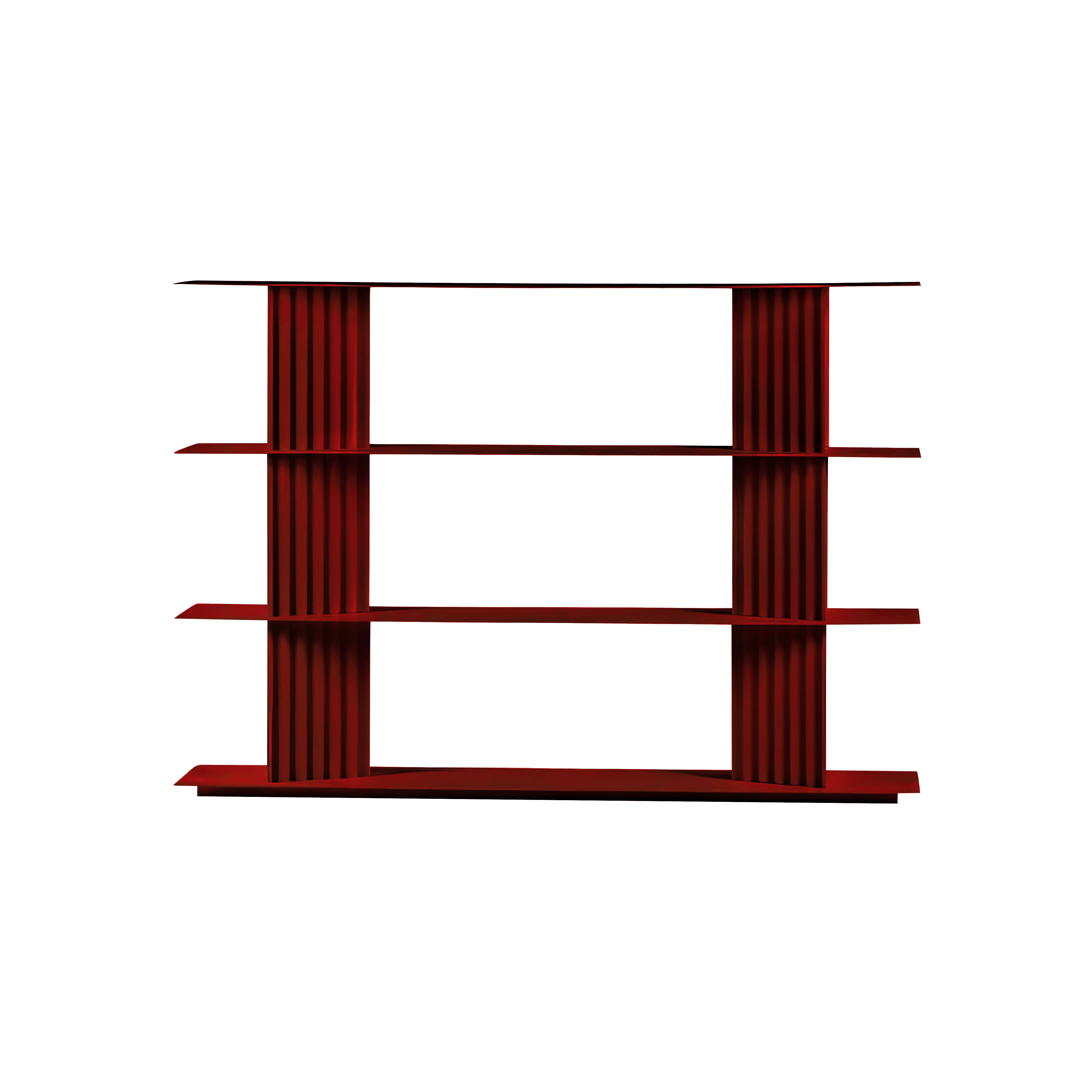 Plec Shelving: Small + Low + Bordeaux