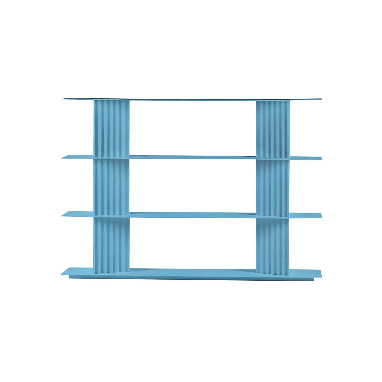 Plec Shelving: Small + Low + Cool Blue