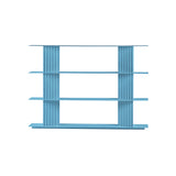 Plec Shelving: Small + Low + Cool Blue