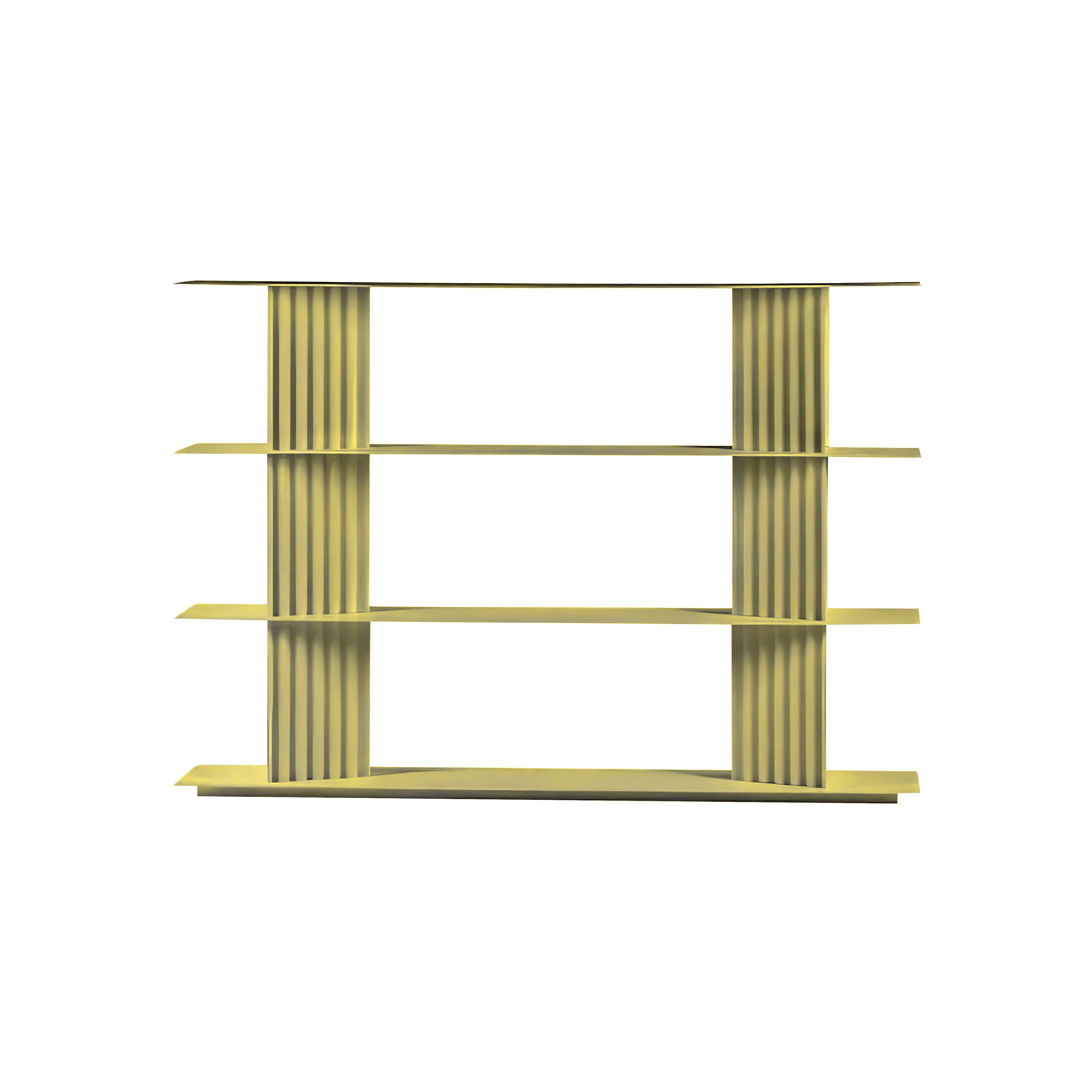 Plec Shelving: Small + Low + Green Beige