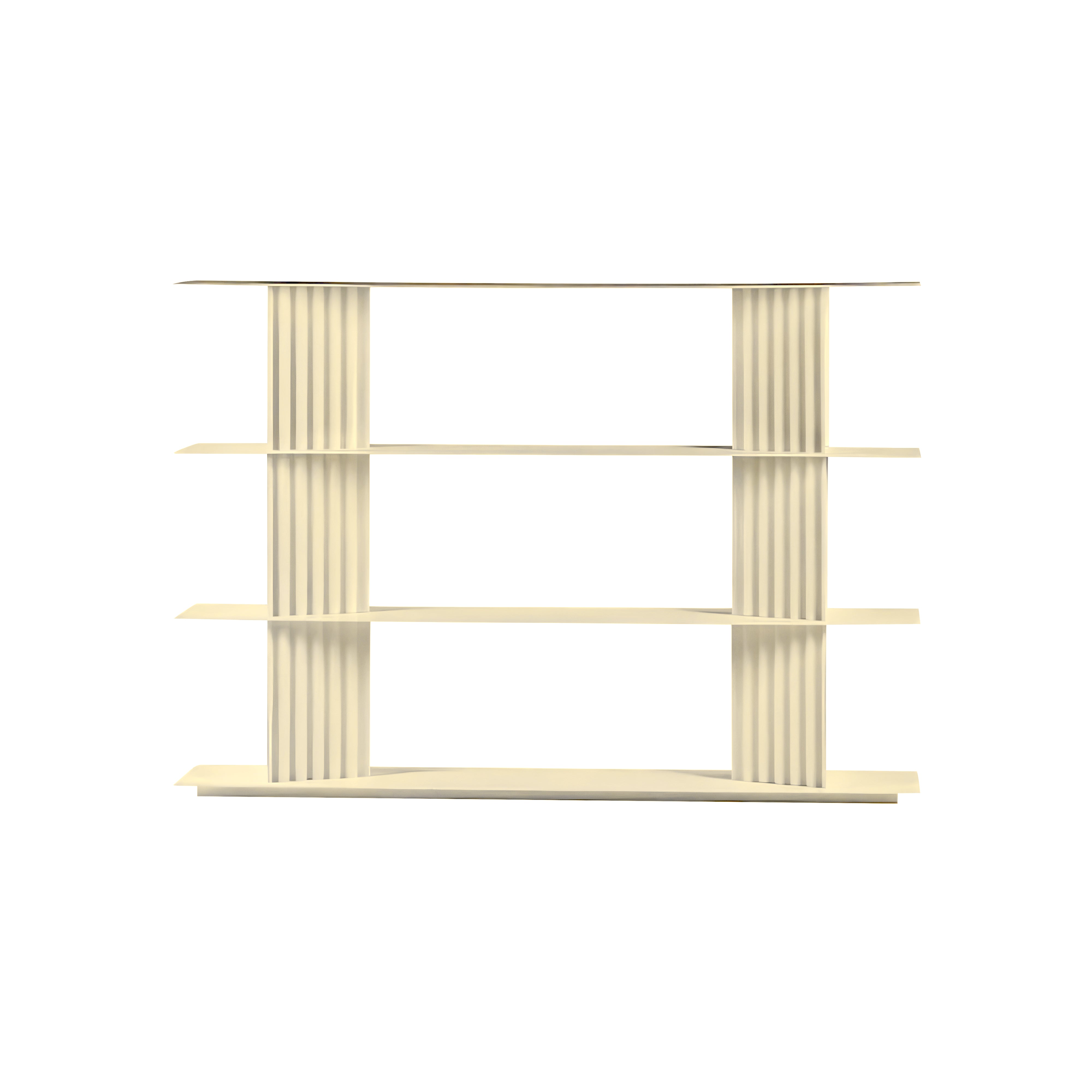 Plec Shelving: Small + Low + Light Ivory