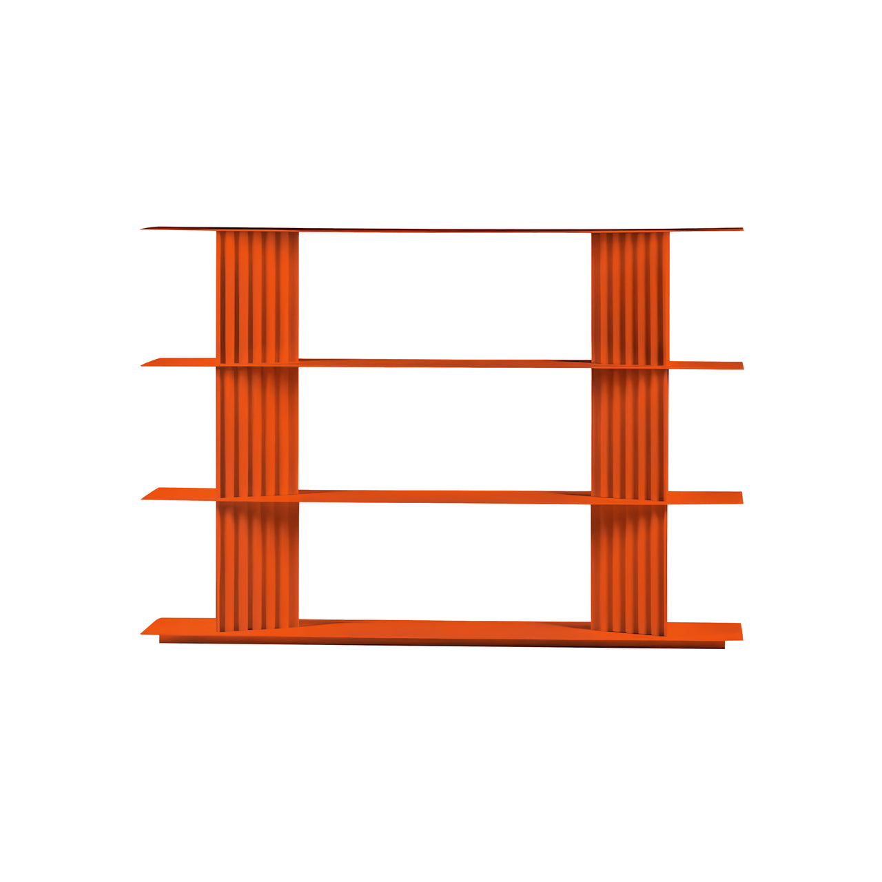 Plec Shelving: Small + Low + Pure Orange