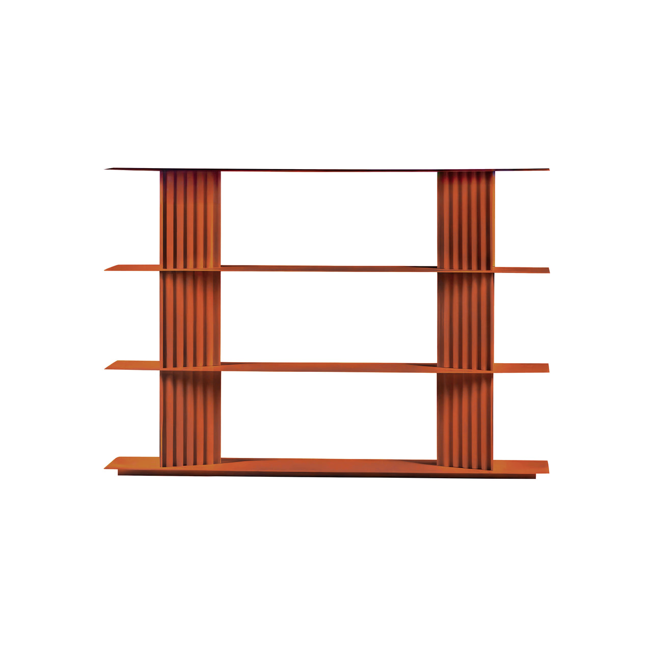 Plec Shelving: Small + Low + Terracotta