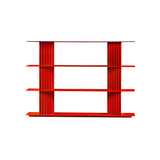 Plec Shelving: Small + Low + Traffic Red