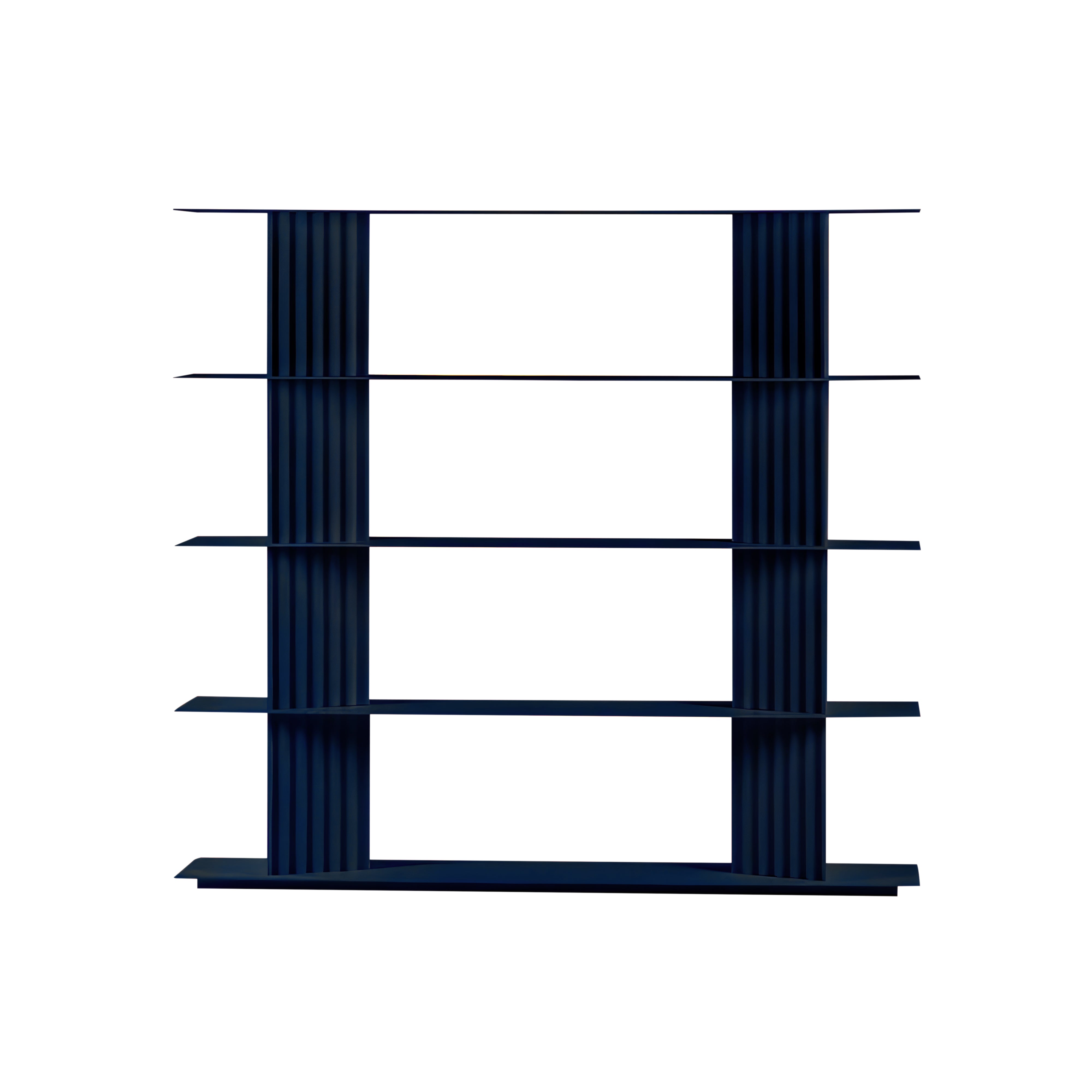 Plec Shelving: Small + High + Steel Blue