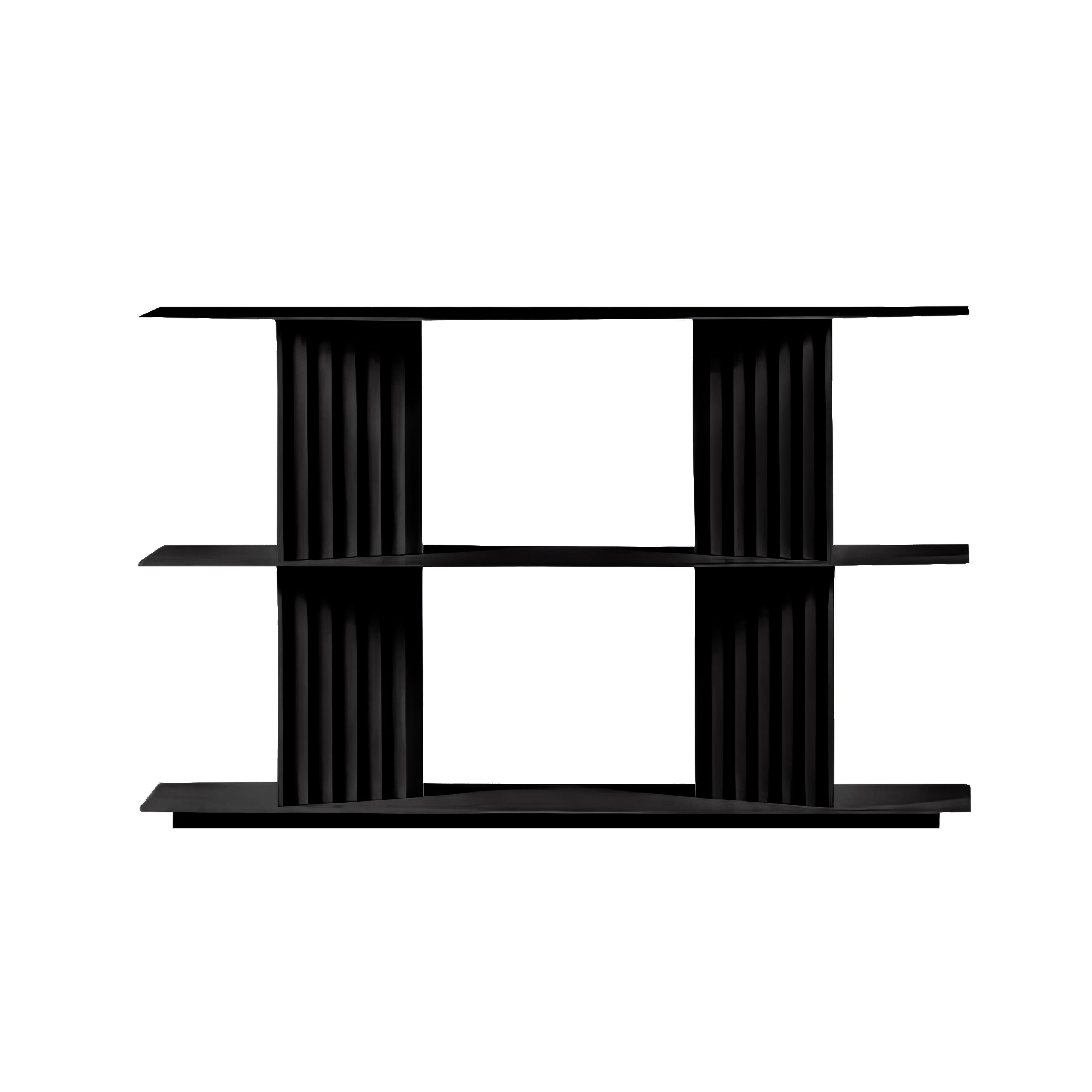 Plec Shelving: Extra Small + Low + Jet Black