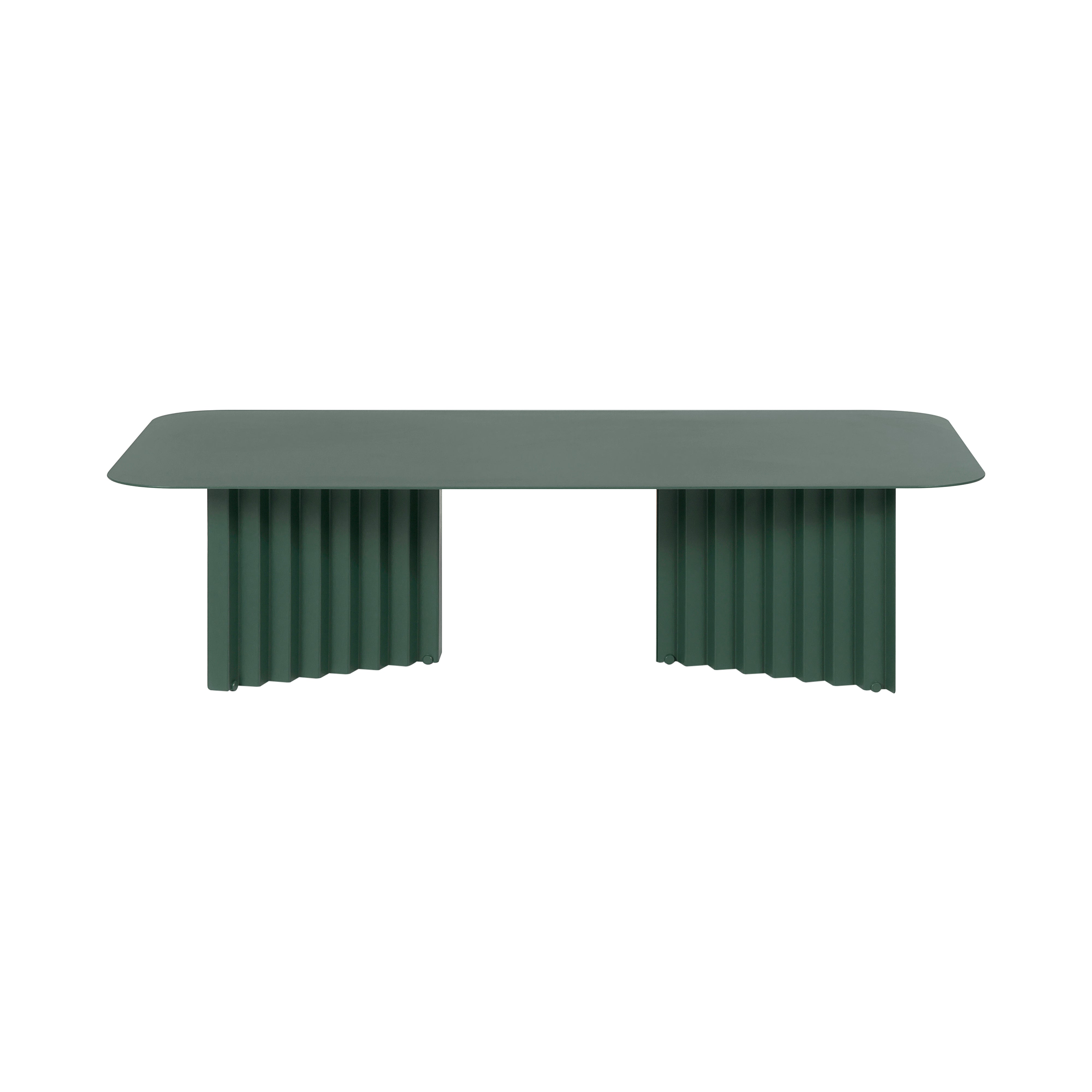 Plec Rectangular Occasional Table: Steel + Large - 45.3