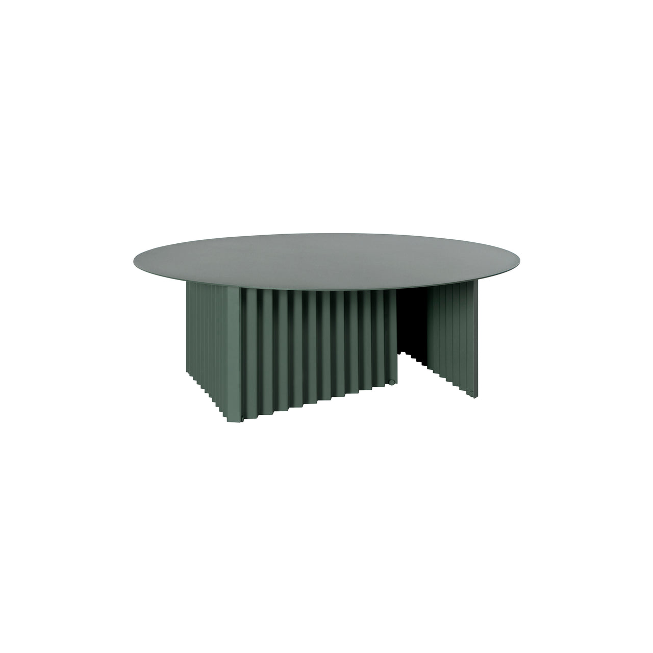 Plec Round Occasional Table: Steel + Large - 35.4