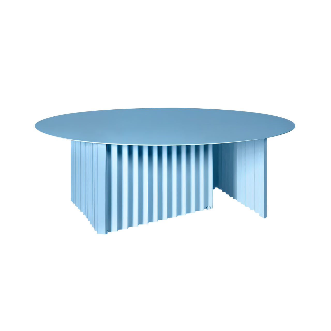 Plec Round Occasional Table: Steel + Large - 35.4
