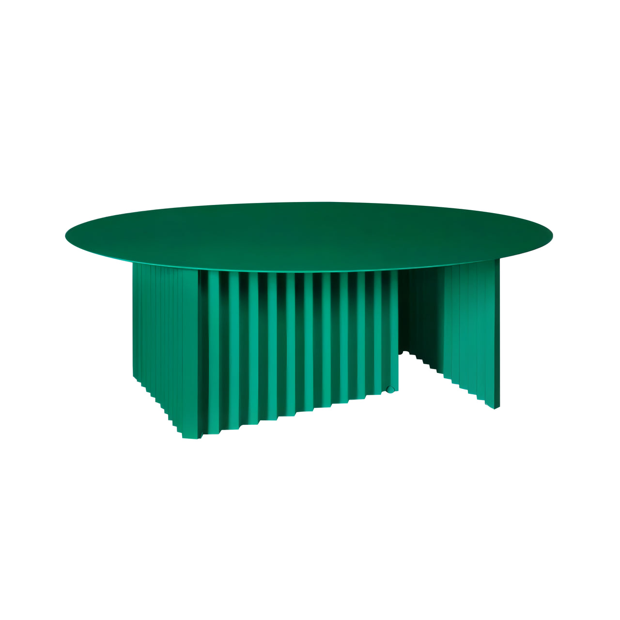 Plec Round Occasional Table: Steel + Large - 35.4