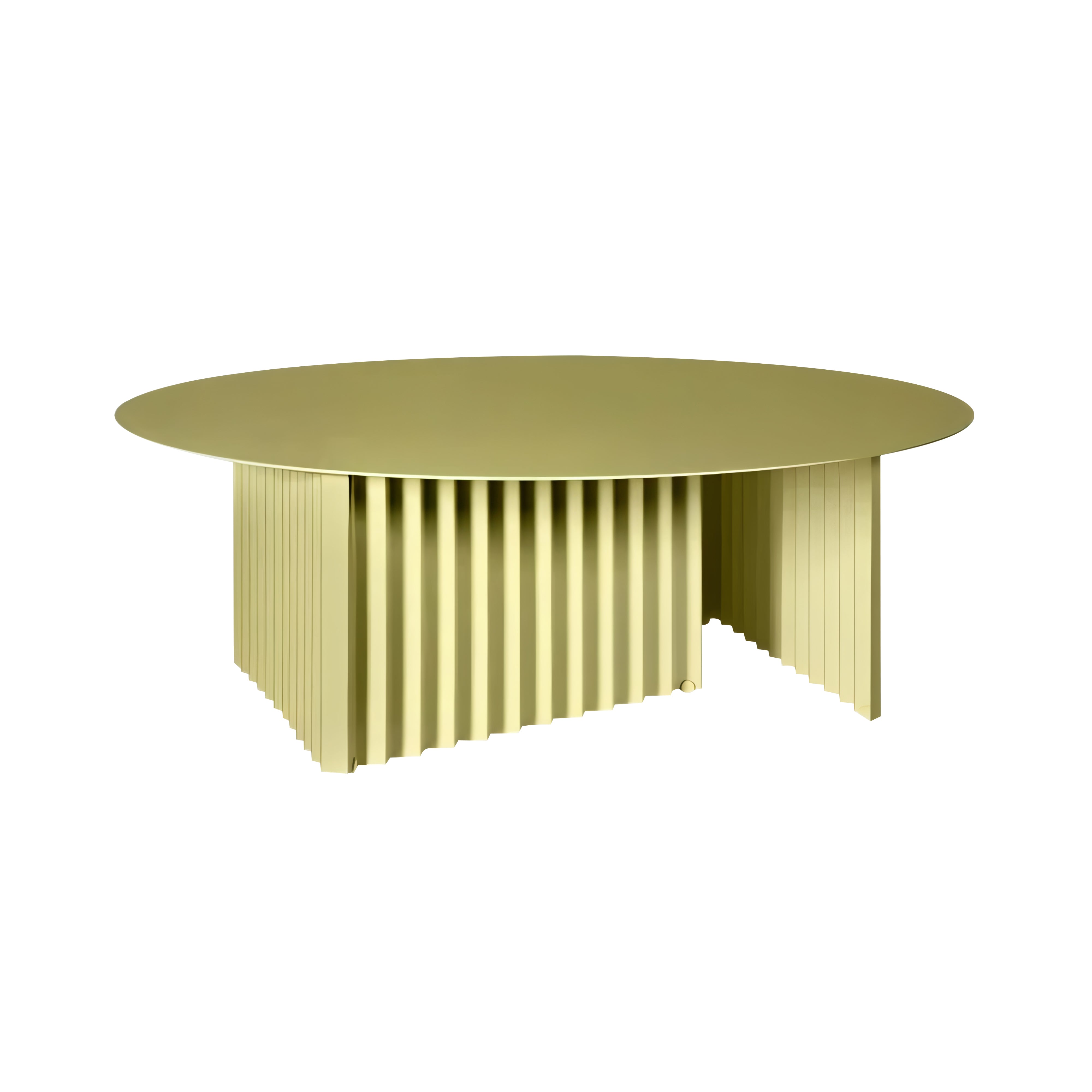 Plec Round Occasional Table: Steel + Large - 35.4