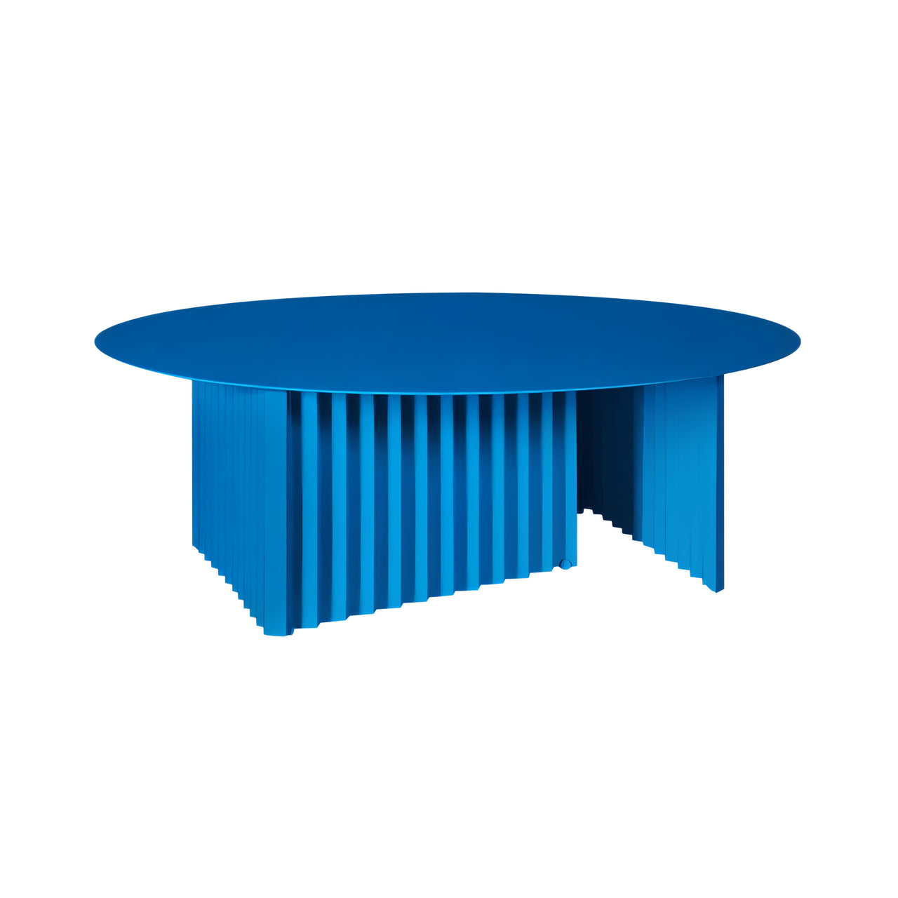 Plec Round Occasional Table: Steel + Large - 35.4