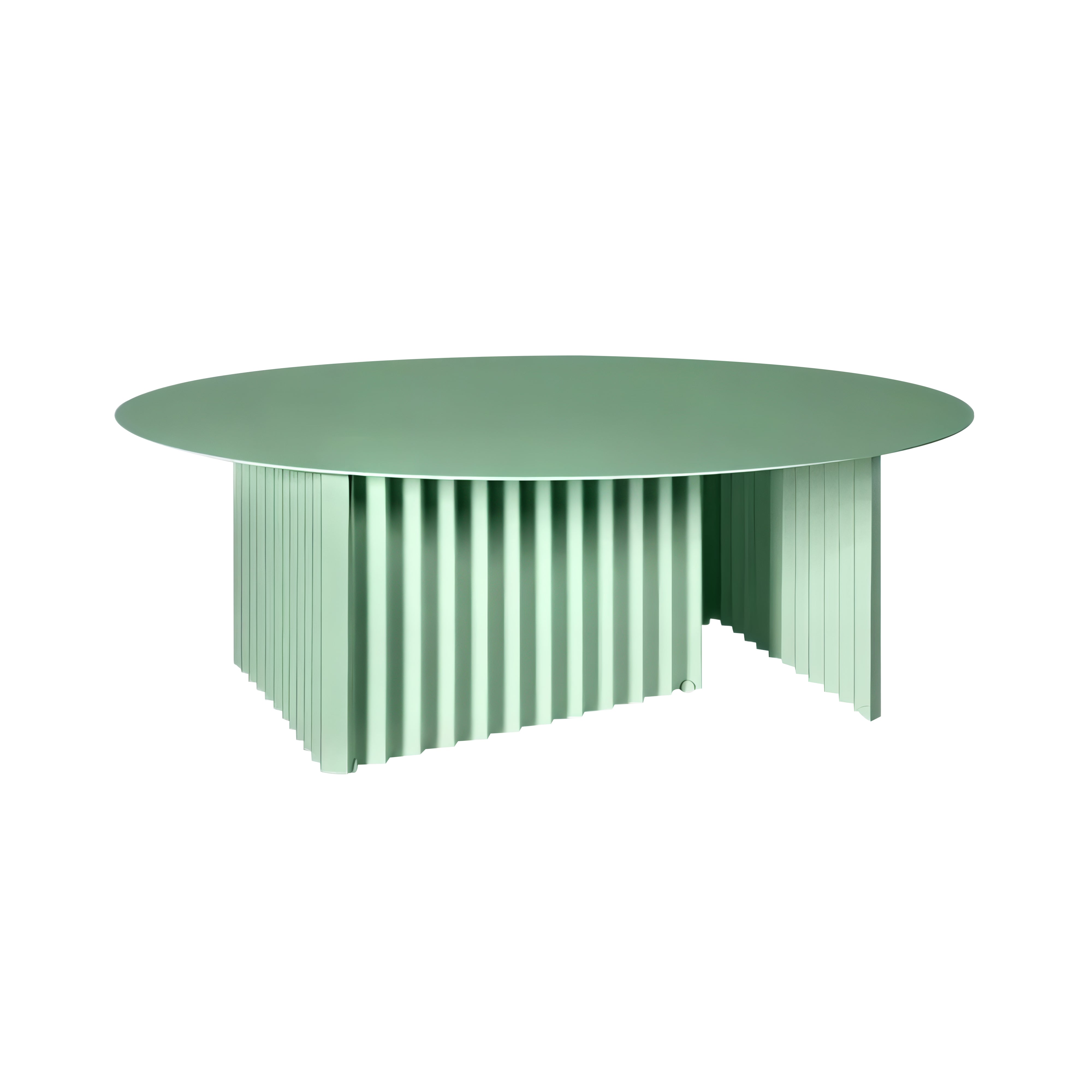 Plec Round Occasional Table: Steel + Large - 35.4