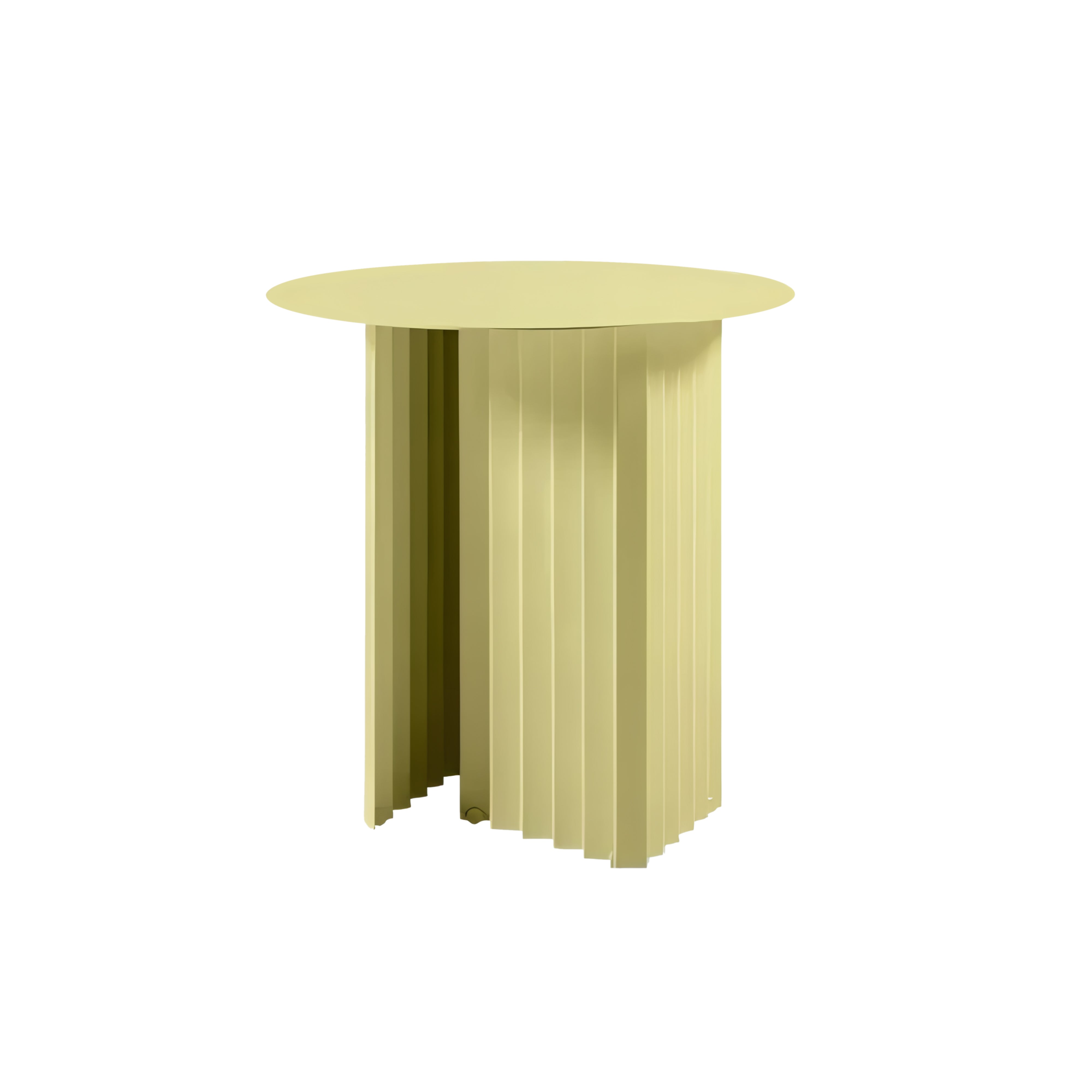 Plec Round Occasional Table: Steel + Small - 19.7