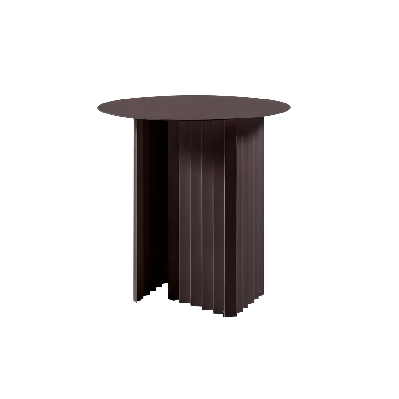 Plec Round Occasional Table: Steel + Small - 19.7