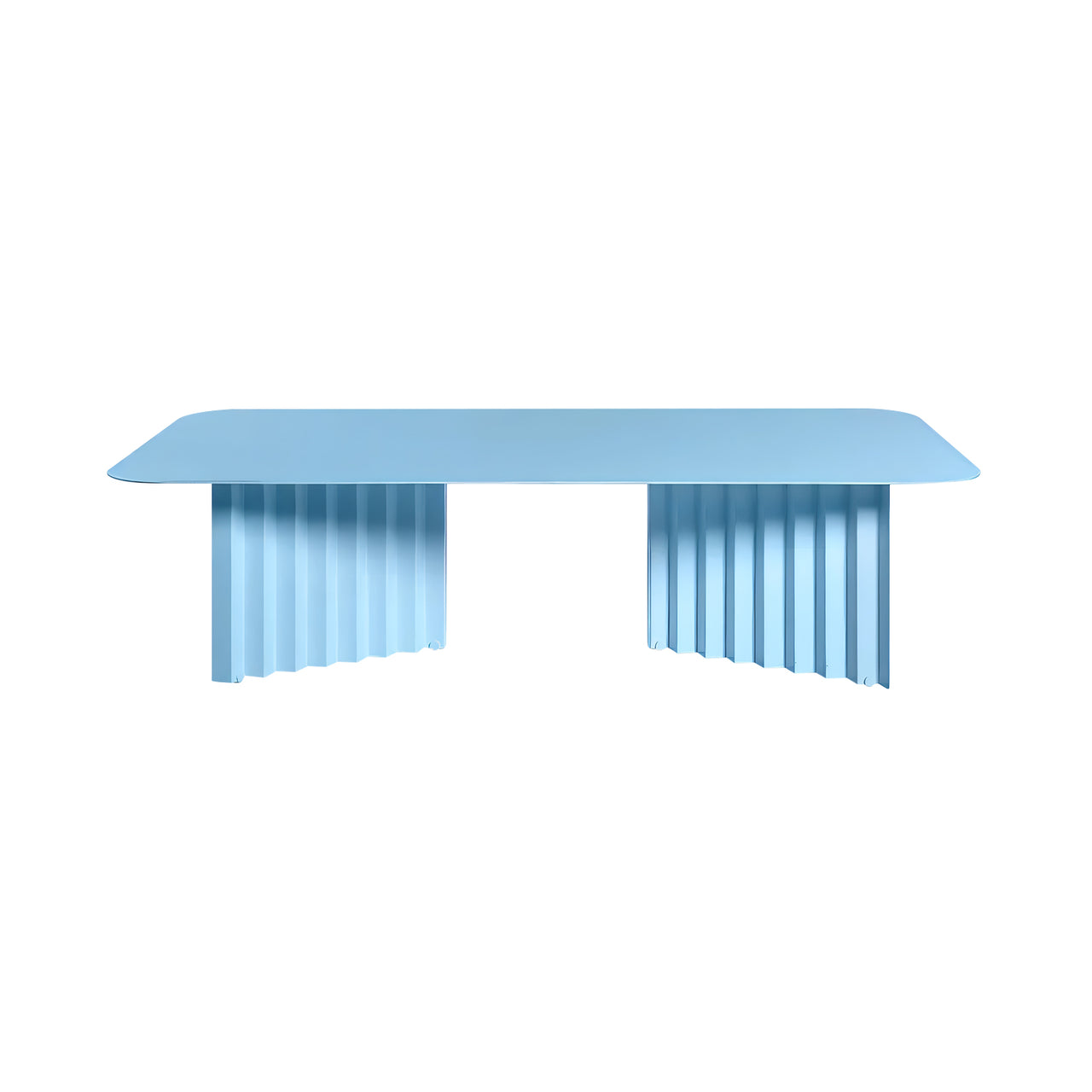 Plec Rectangular Occasional Table: Steel + Large - 45.3