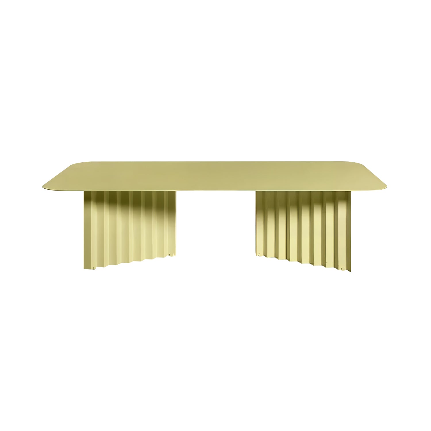 Plec Rectangular Occasional Table: Steel + Large - 45.3