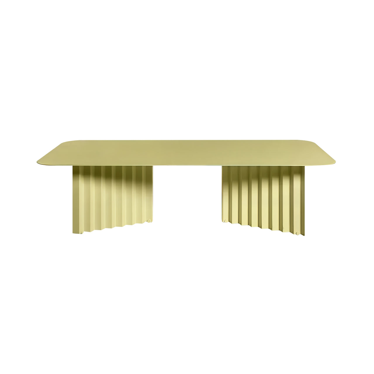 Plec Rectangular Occasional Table: Steel + Large - 45.3