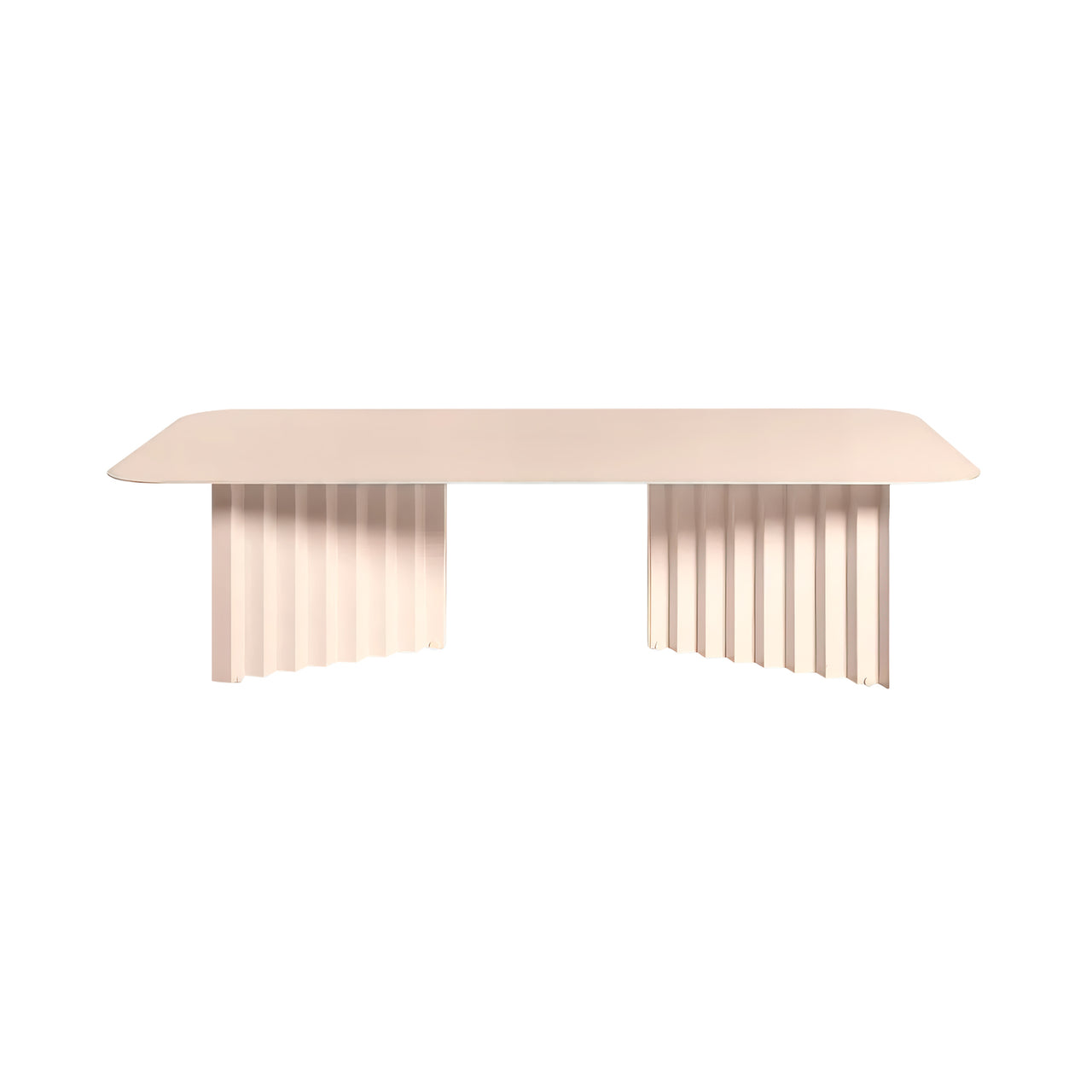 Plec Rectangular Occasional Table: Steel + Large - 45.3