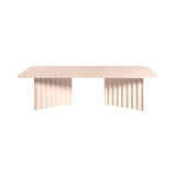 Plec Rectangular Occasional Table: Steel + Large - 45.3