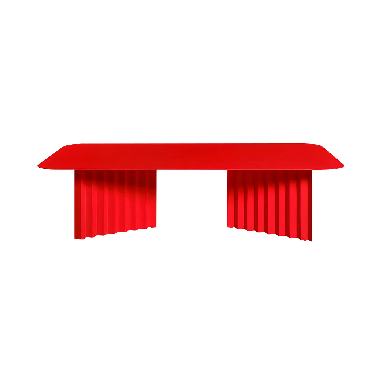 Plec Rectangular Occasional Table: Steel + Large - 45.3