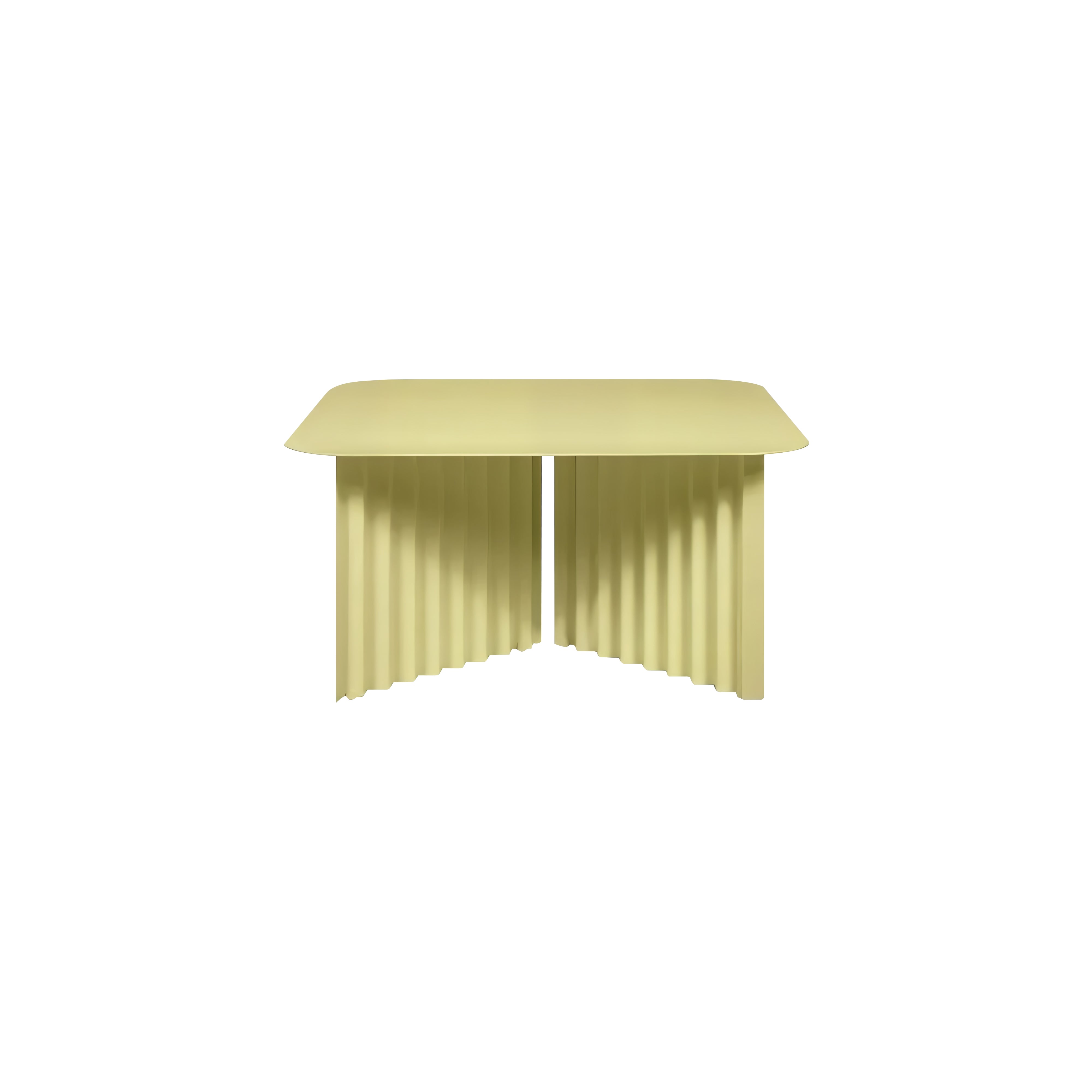 Plec Rectangular Occasional Table: Steel + Medium - 27.6