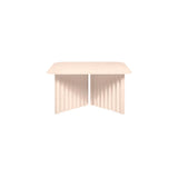 Plec Rectangular Occasional Table: Steel + Medium - 27.6