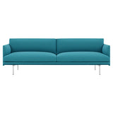 Outline 3-Seater Sofa: Polished Aluminum