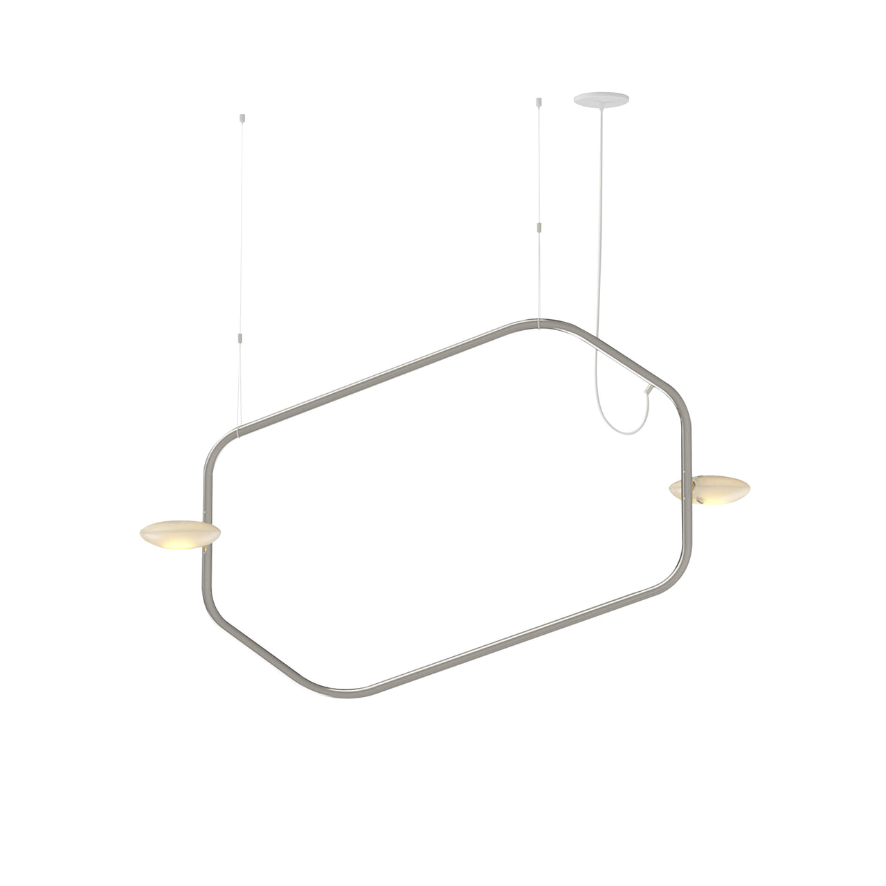 Palindrome Single Pendant: 2 Heads + Polished Black Nickel