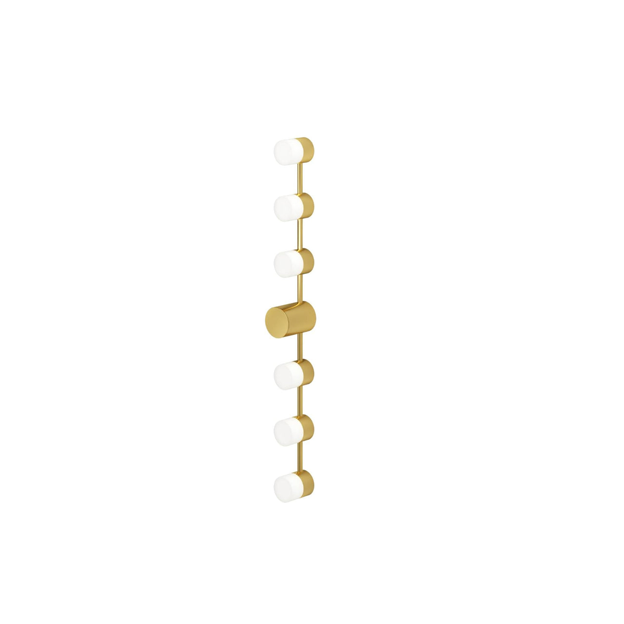 IP Backstage Wall Light: Linear 6 + Polished Brass