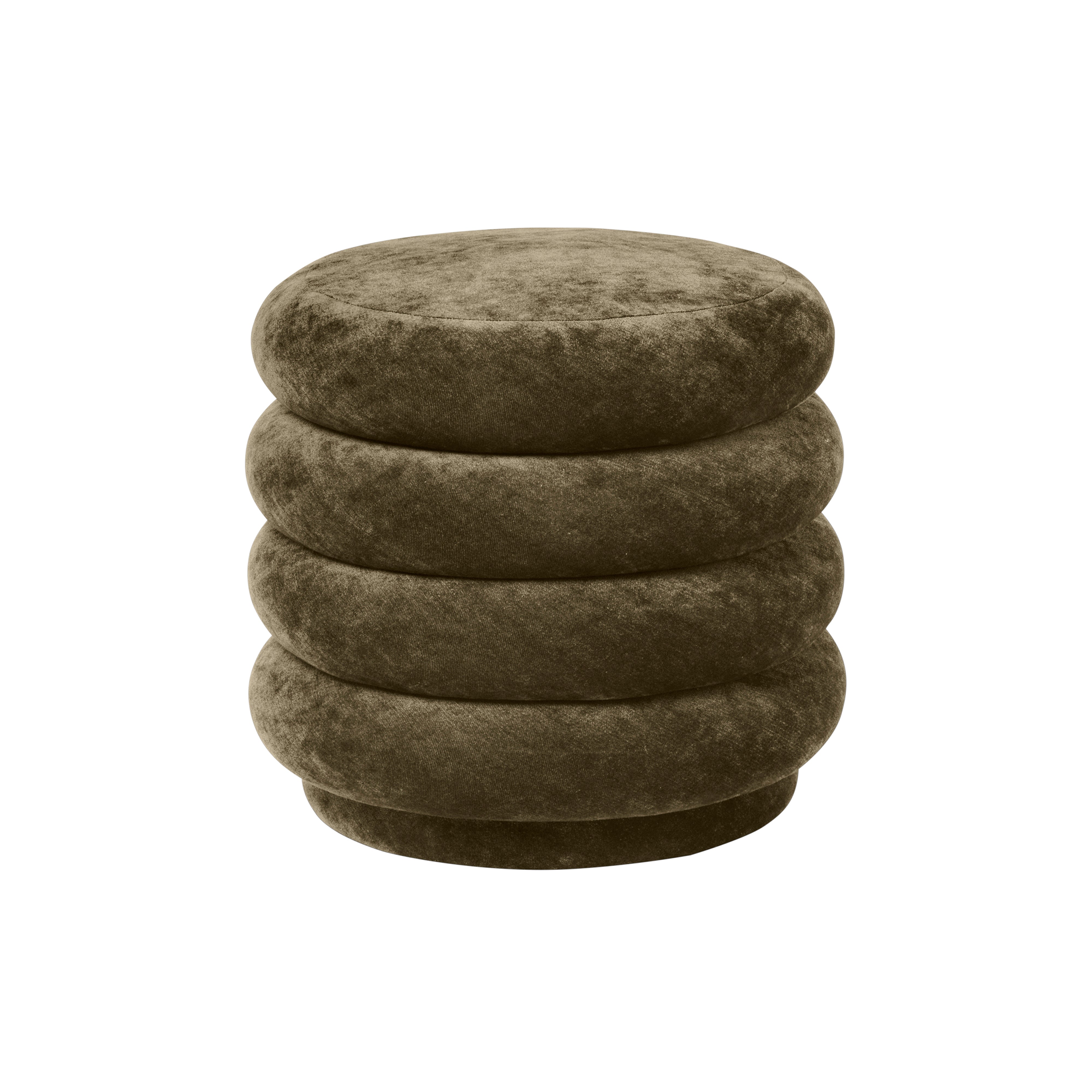 Pouf Faded Velvet: Round + Forest 3