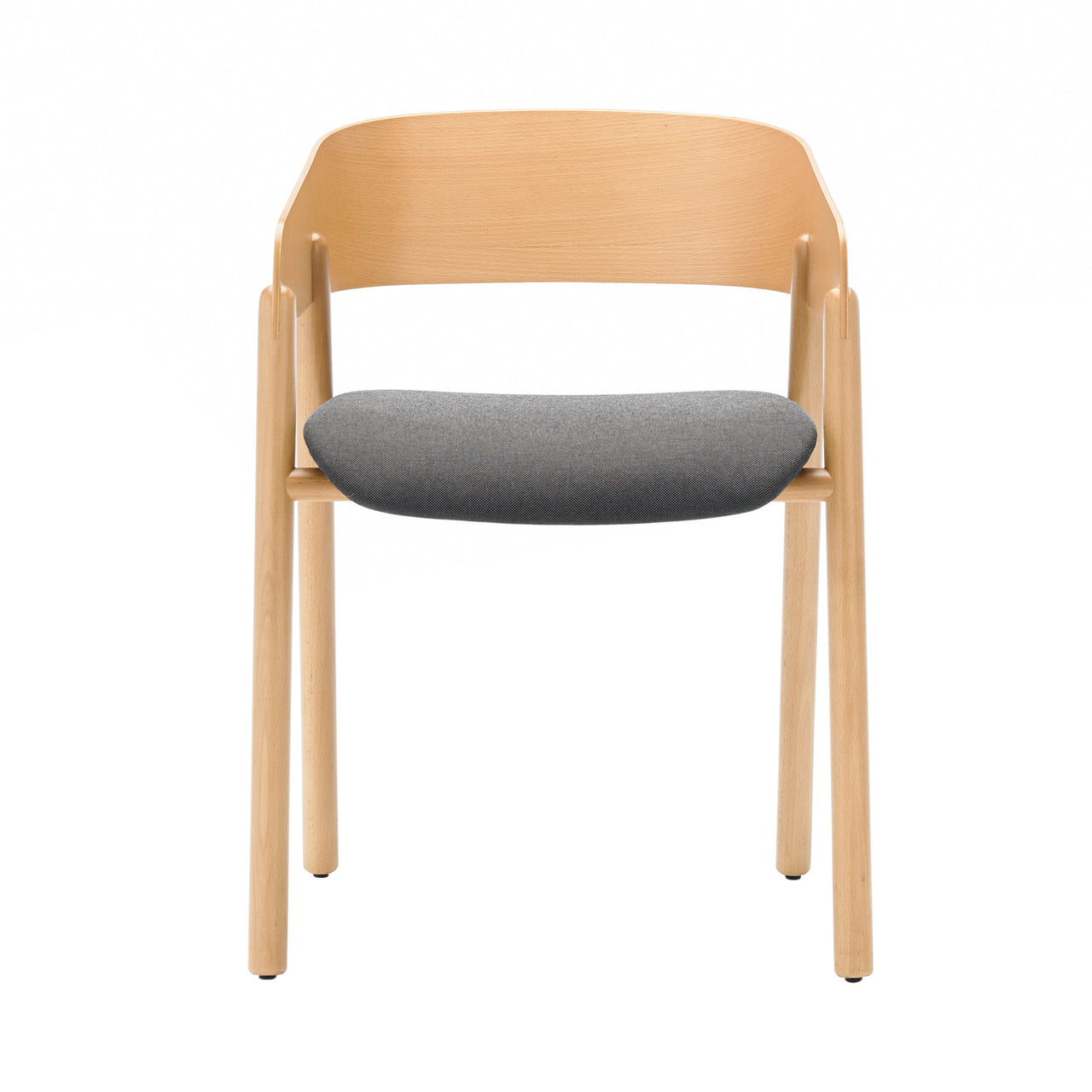 Mava Armchair: Seat Upholstered + Super-Matt Oak