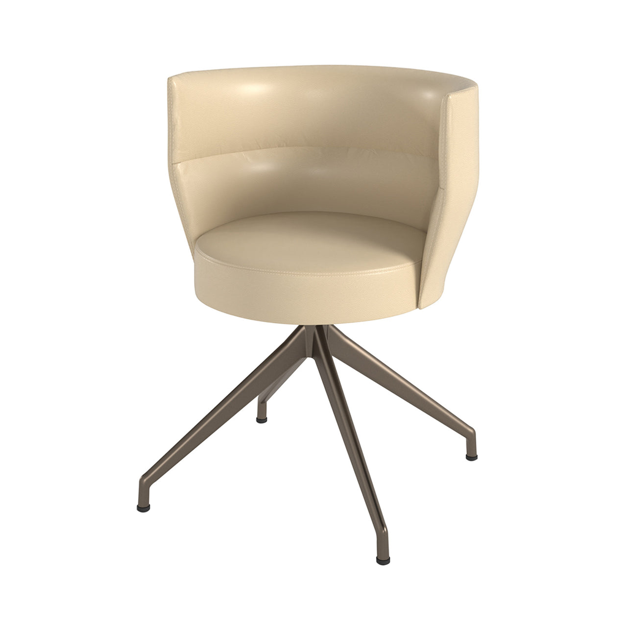 Sena Chair: Metal + Bronze + Without Castor