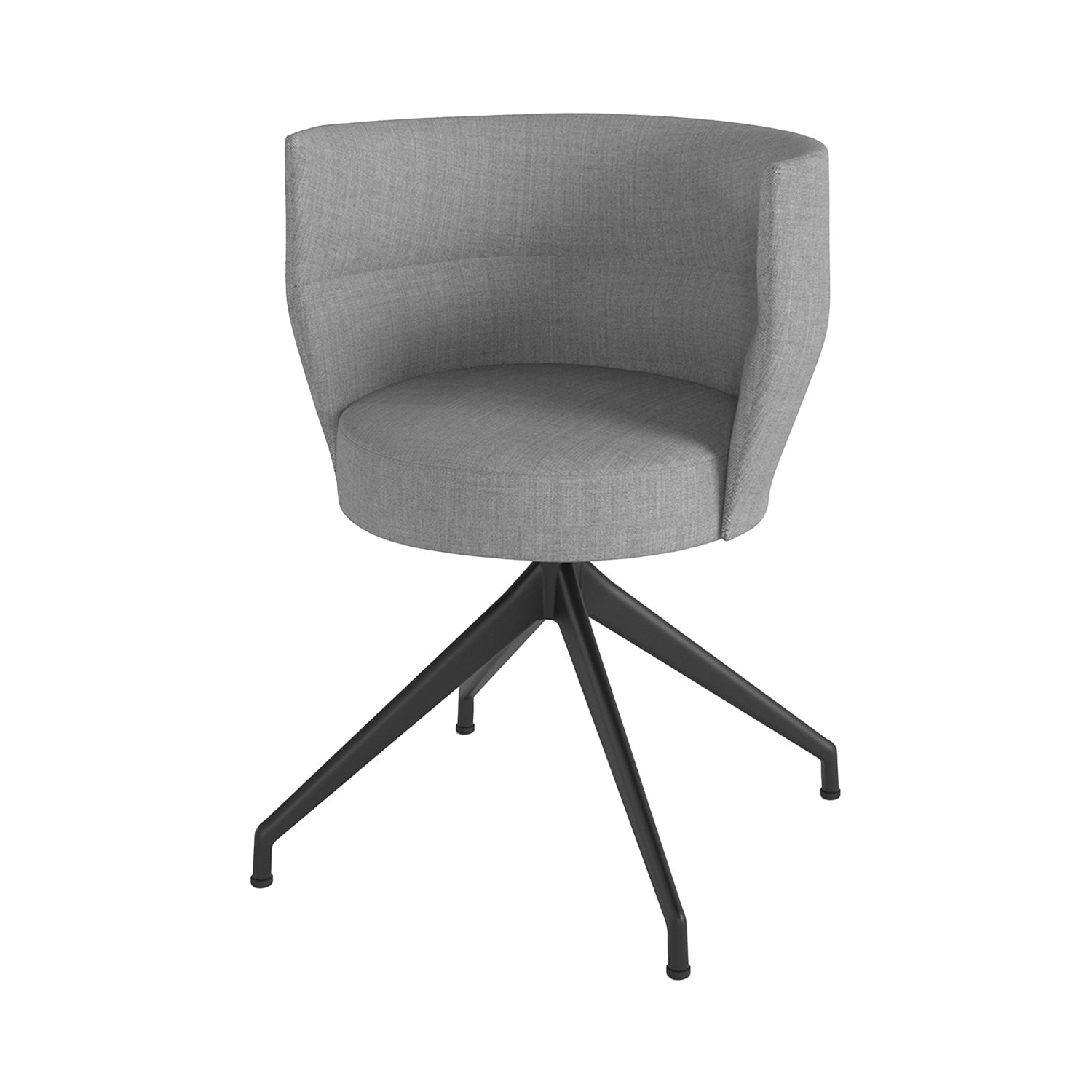 Sena Chair: Metal + Black + Without Castor