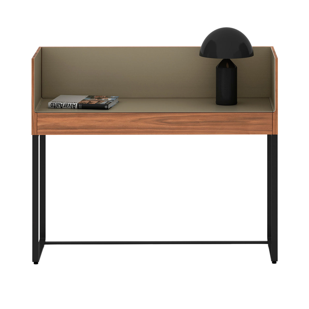 Stockholm Desk: Super-Matt Walnut + Anodized Aluminum Bronze + Black
