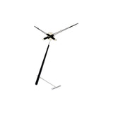 Puntero Table Clock: Chromed Brass+ Black Lacquered Walnut