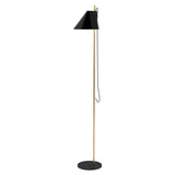 Yuh Floor Lamp: Black + Brass + Black Marble