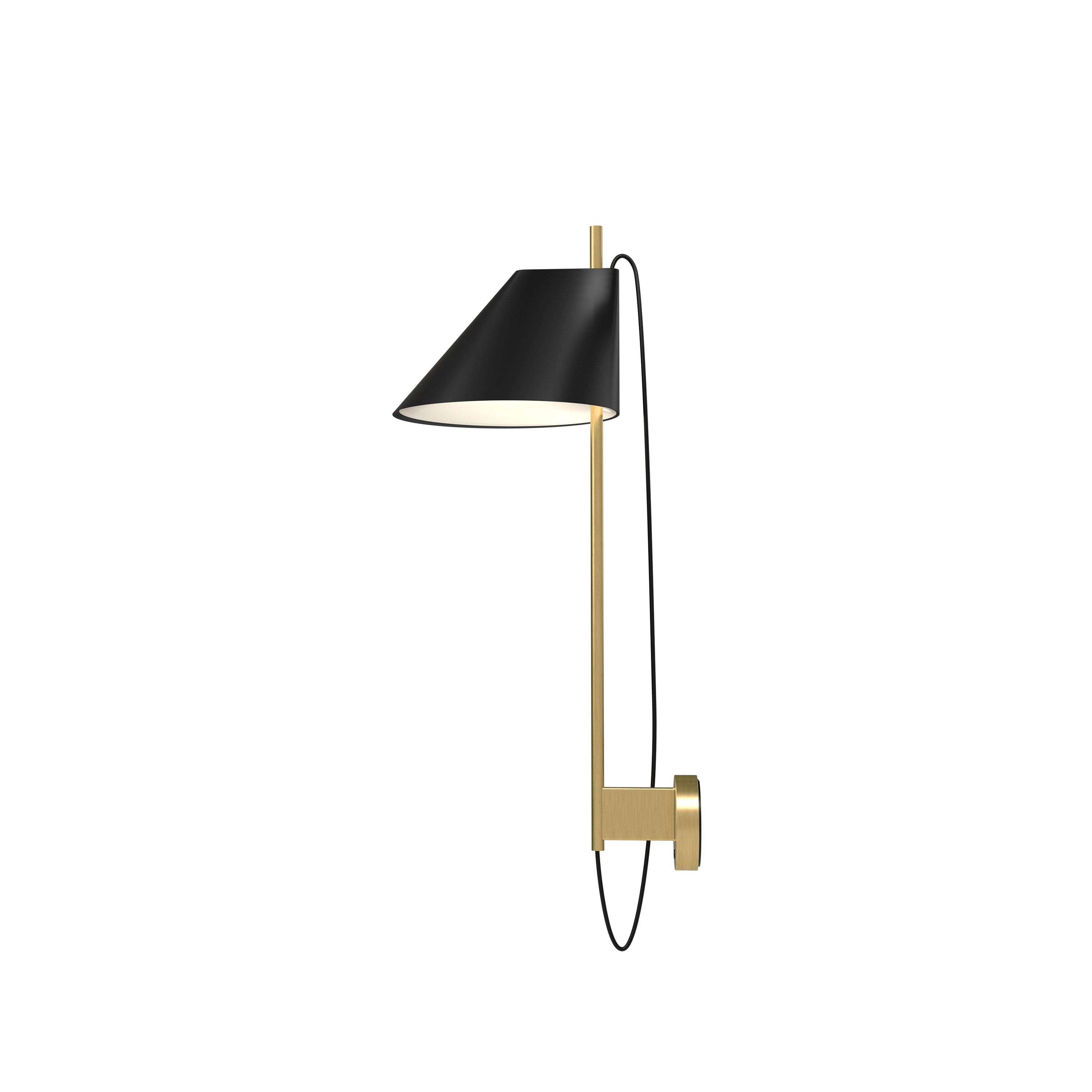 Yuh Wall Lamp: Black + Brass